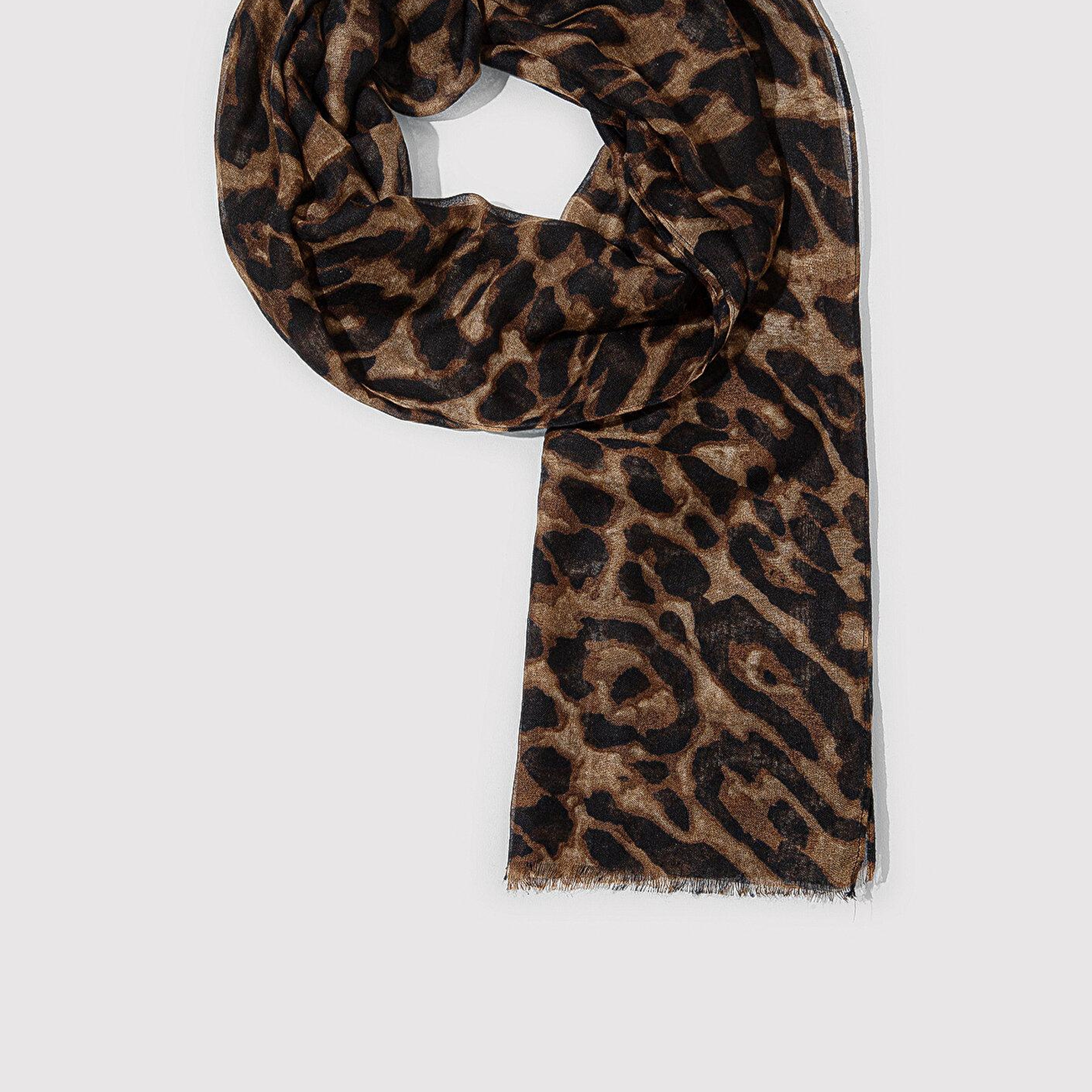 Mavi Leopar Desenli Şal 1913851-900