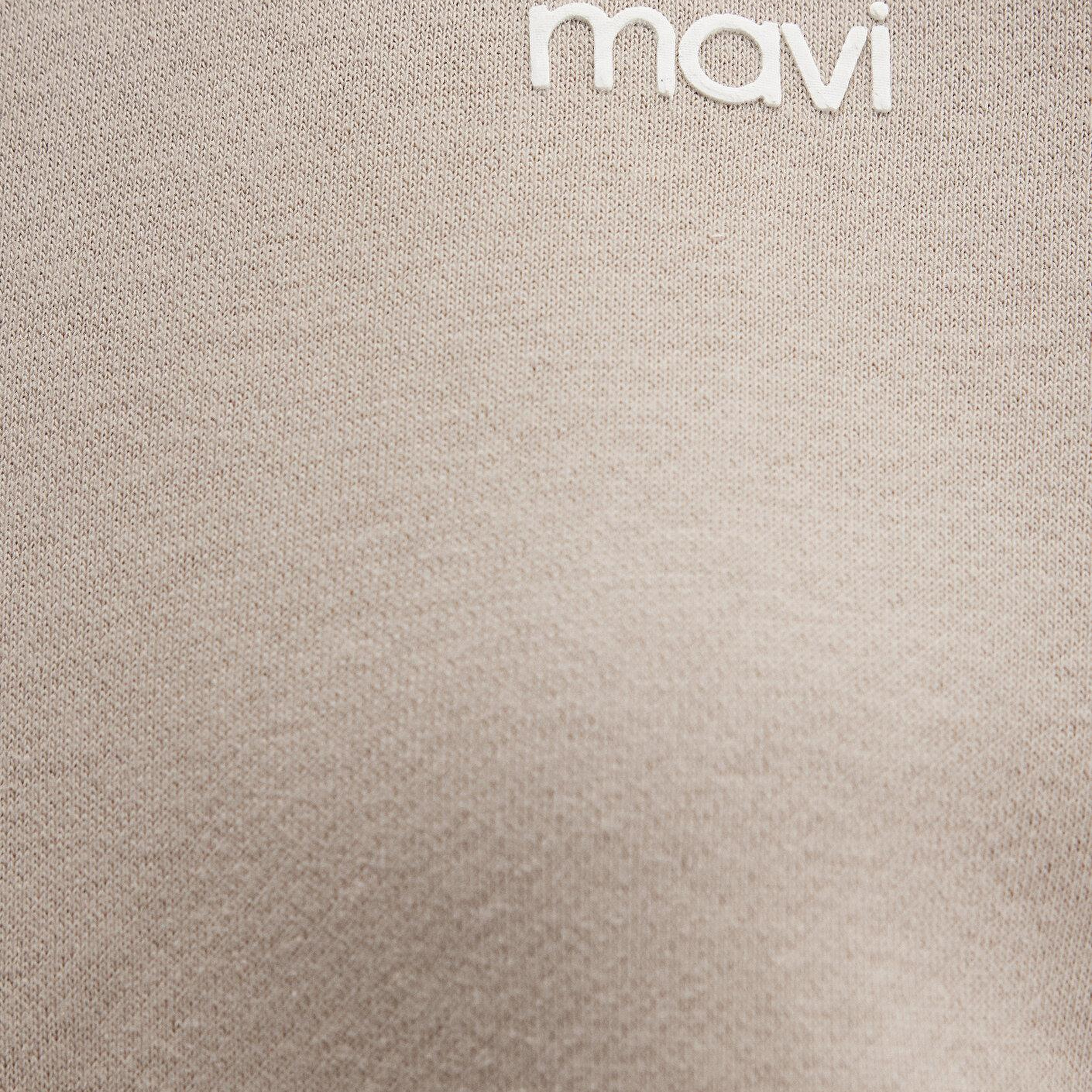 Mavi Mavi Logo Baskılı Bej Sweatshirt 1S10490-70344
