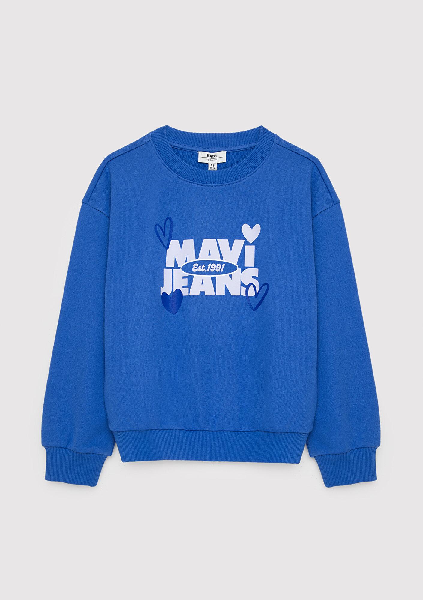 Mavi Mavi Jeans Baskılı Mavi Sweatshirt 7S10219-70616