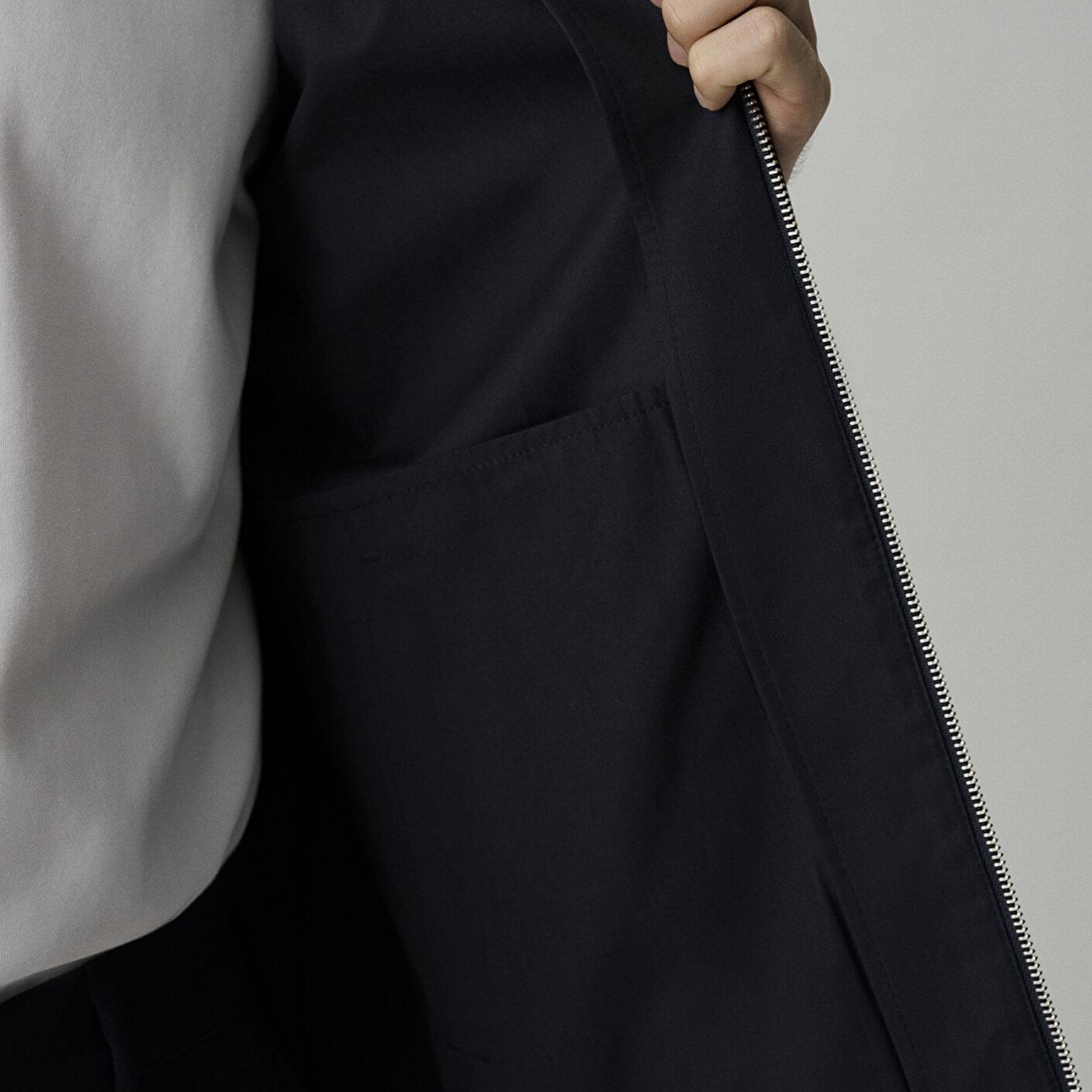 Mavi Fermuarlı Lacivert İnce Ceket Loose Fit / Bol Rahat Kesim 0212079-70489