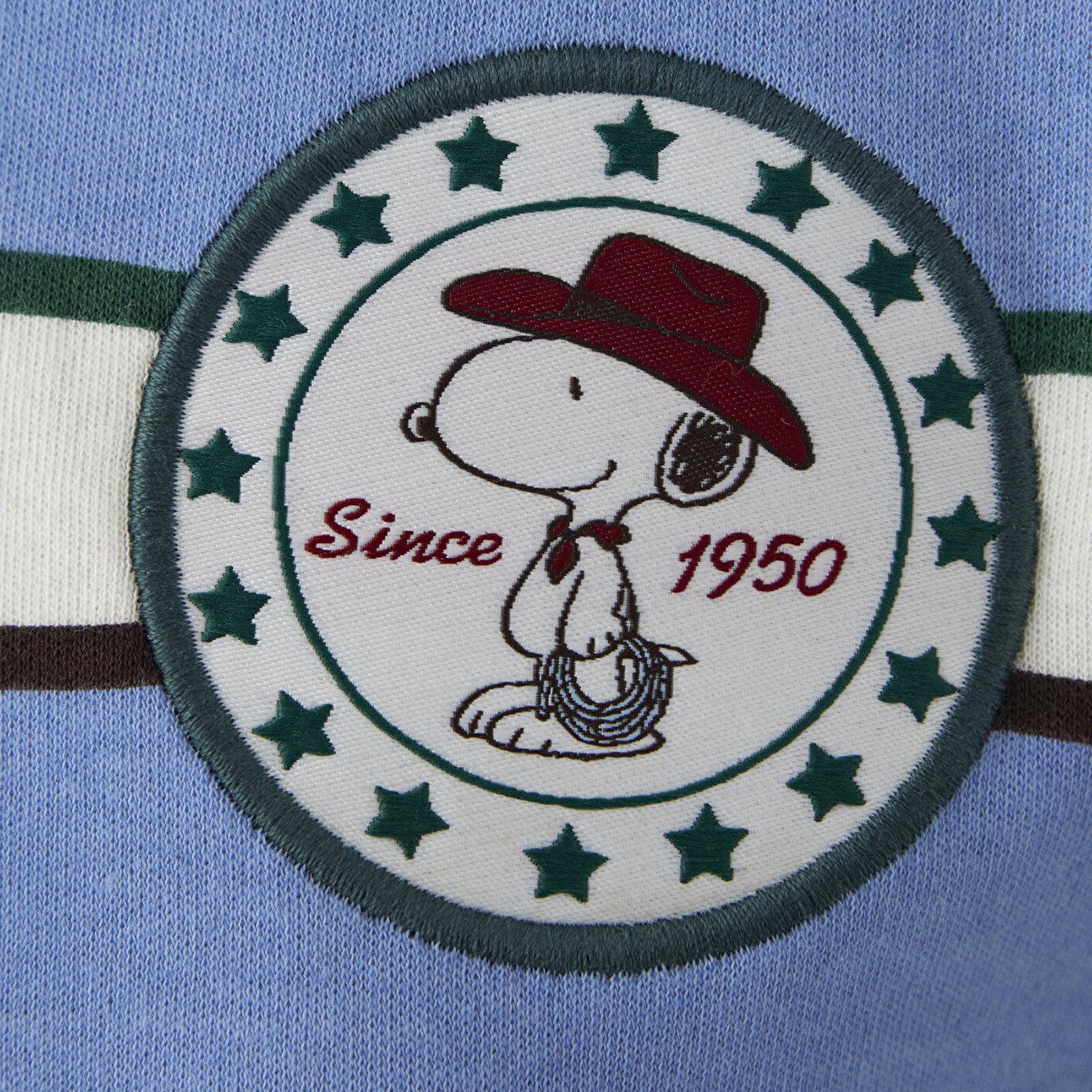 Mavi Mavi Çizgili Snoopy Baskılı Tişört Regular Fit / Normal Kesim 1614348-91747