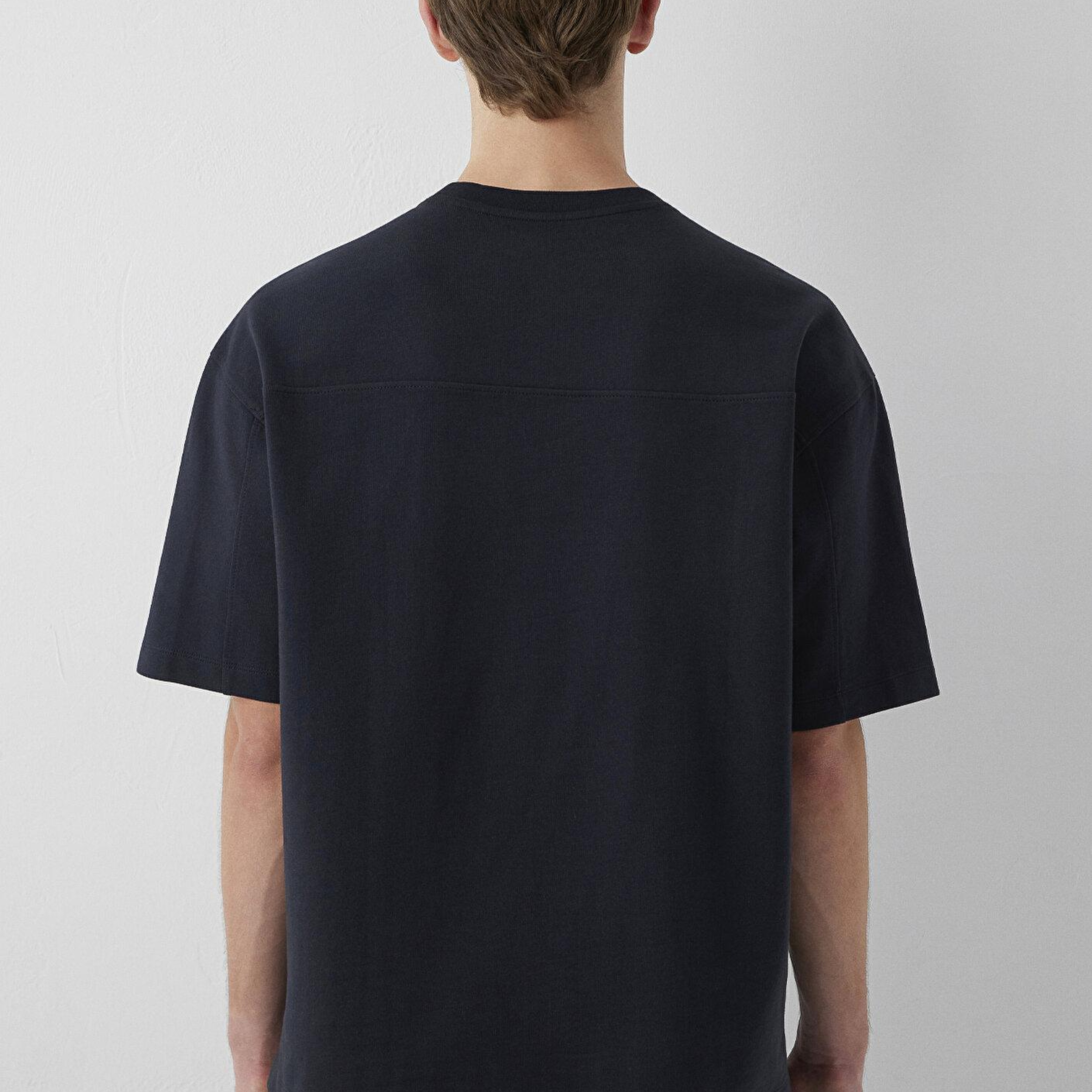 Mavi Antrasit Basic Tişört Oversize / Geniş Kesim 0613504-80022