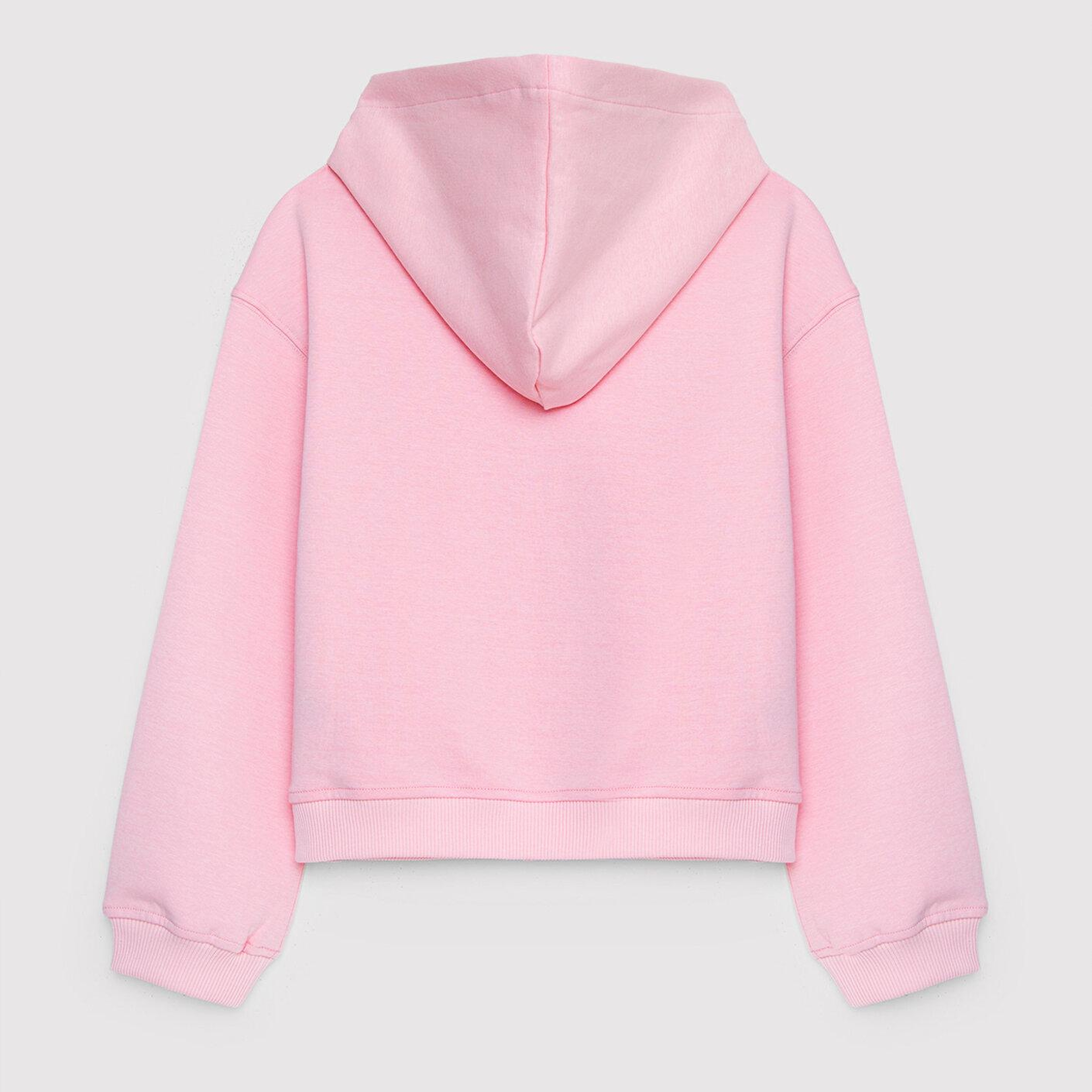 Mavi Kapüşonlu Pembe Sweatshirt 7S10188-86953