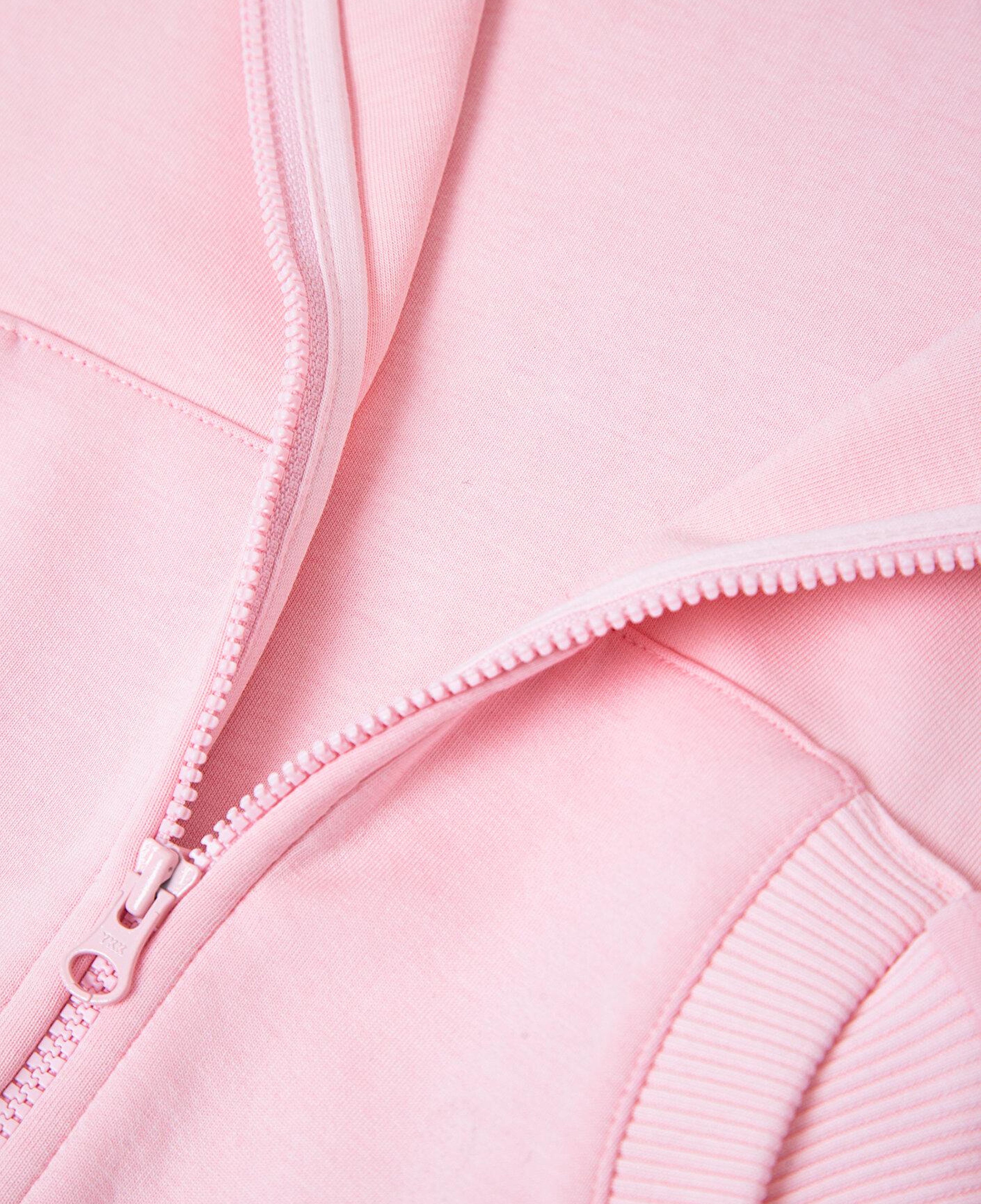 Mavi Kapüşonlu Pembe Sweatshirt 7S10188-86953