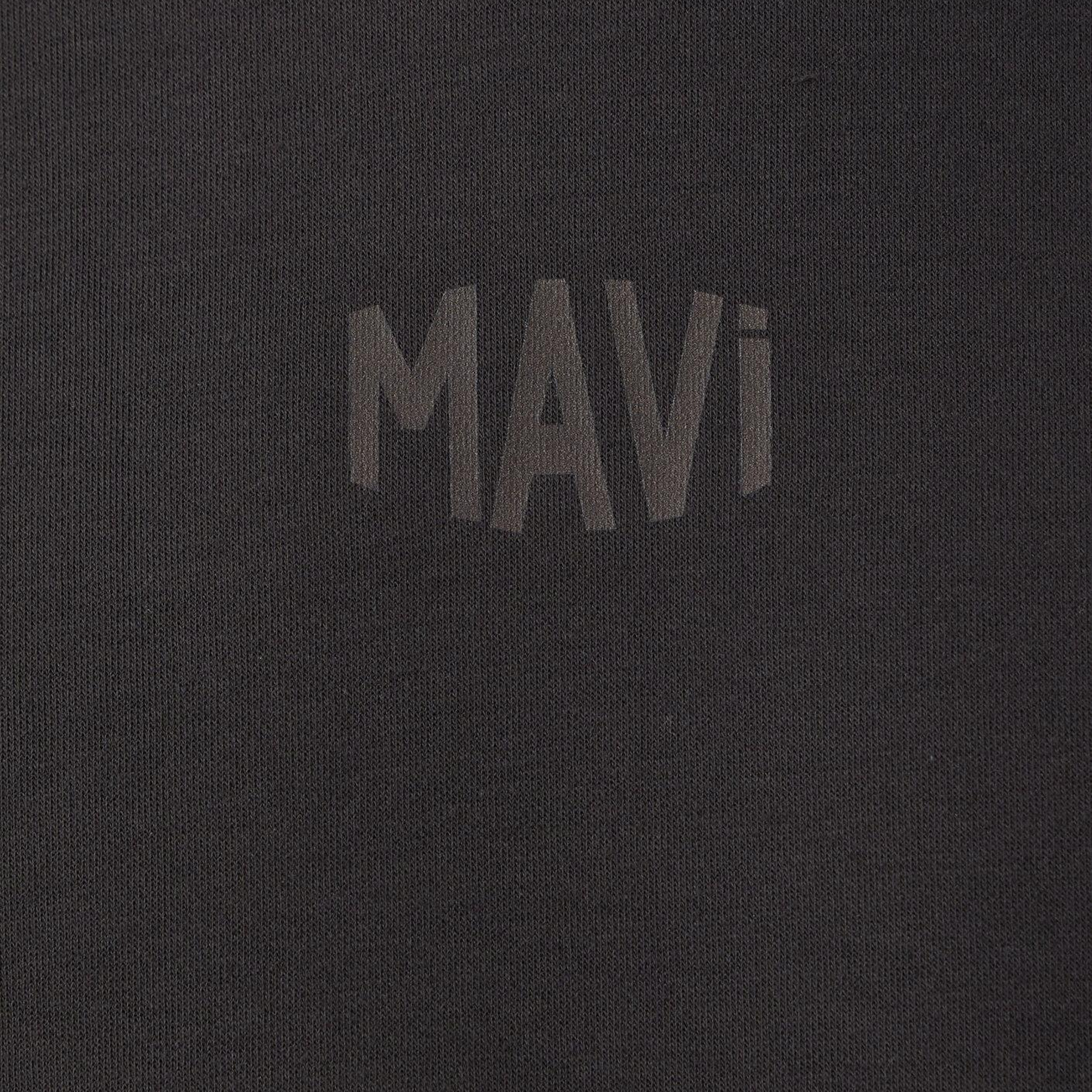 Mavi Mavi Logo Baskılı Kapüşonlu Kahverengi Sweatshirt 0S10680-90892