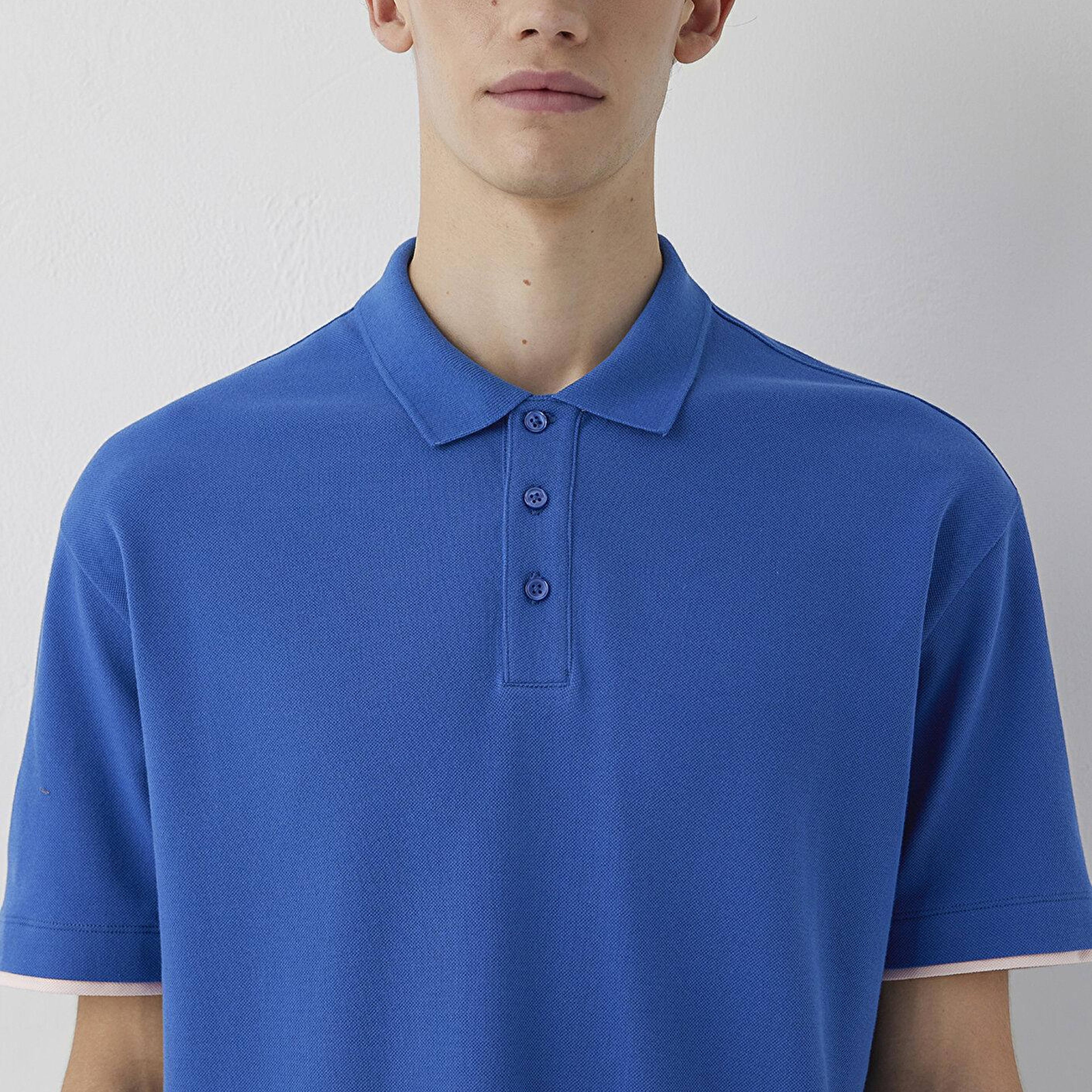 Mavi Mavi Polo Tişört Loose Fit / Bol Rahat Kesim 0620175-88097