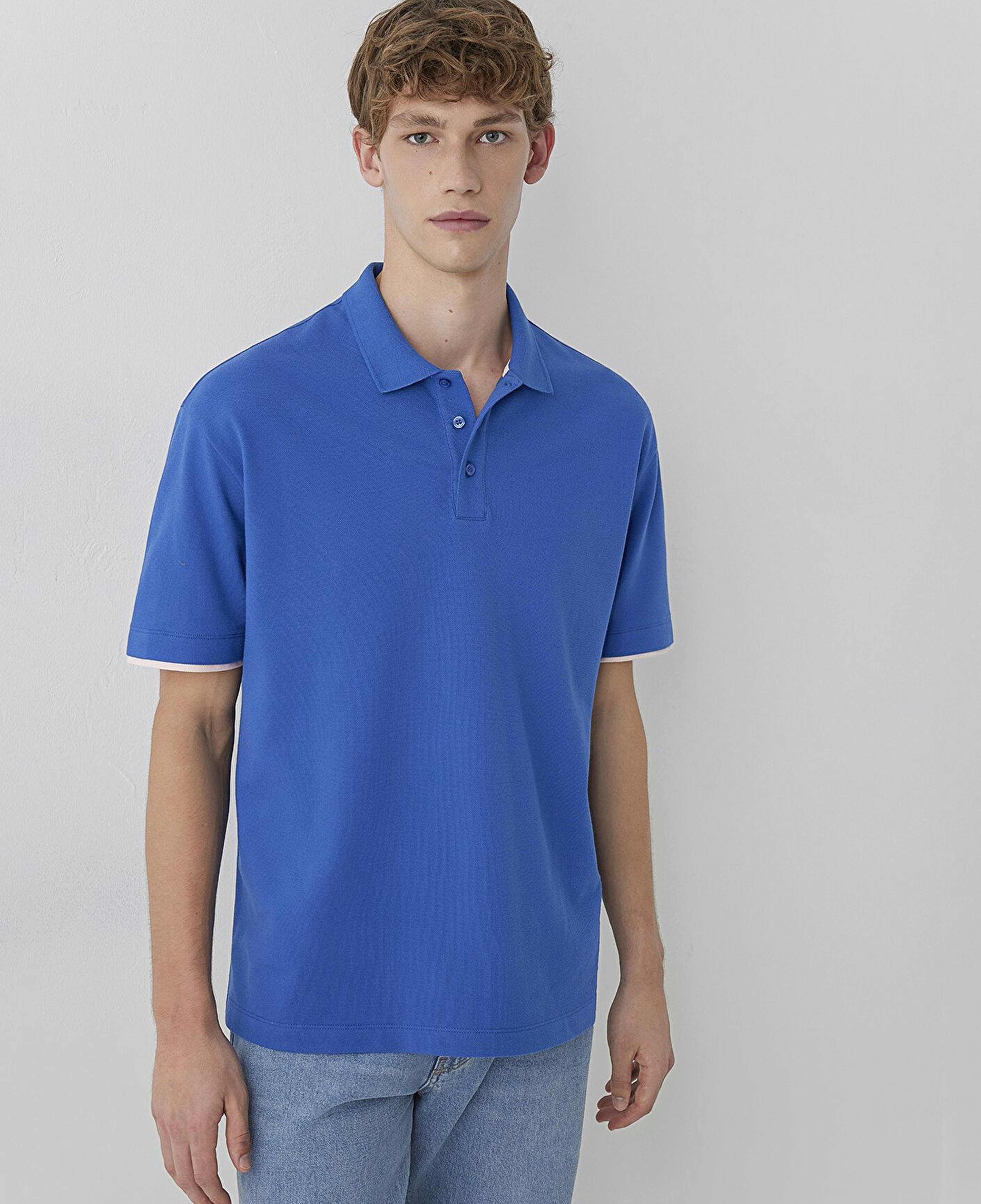 Mavi Mavi Polo Tişört Loose Fit / Bol Rahat Kesim 0620175-88097