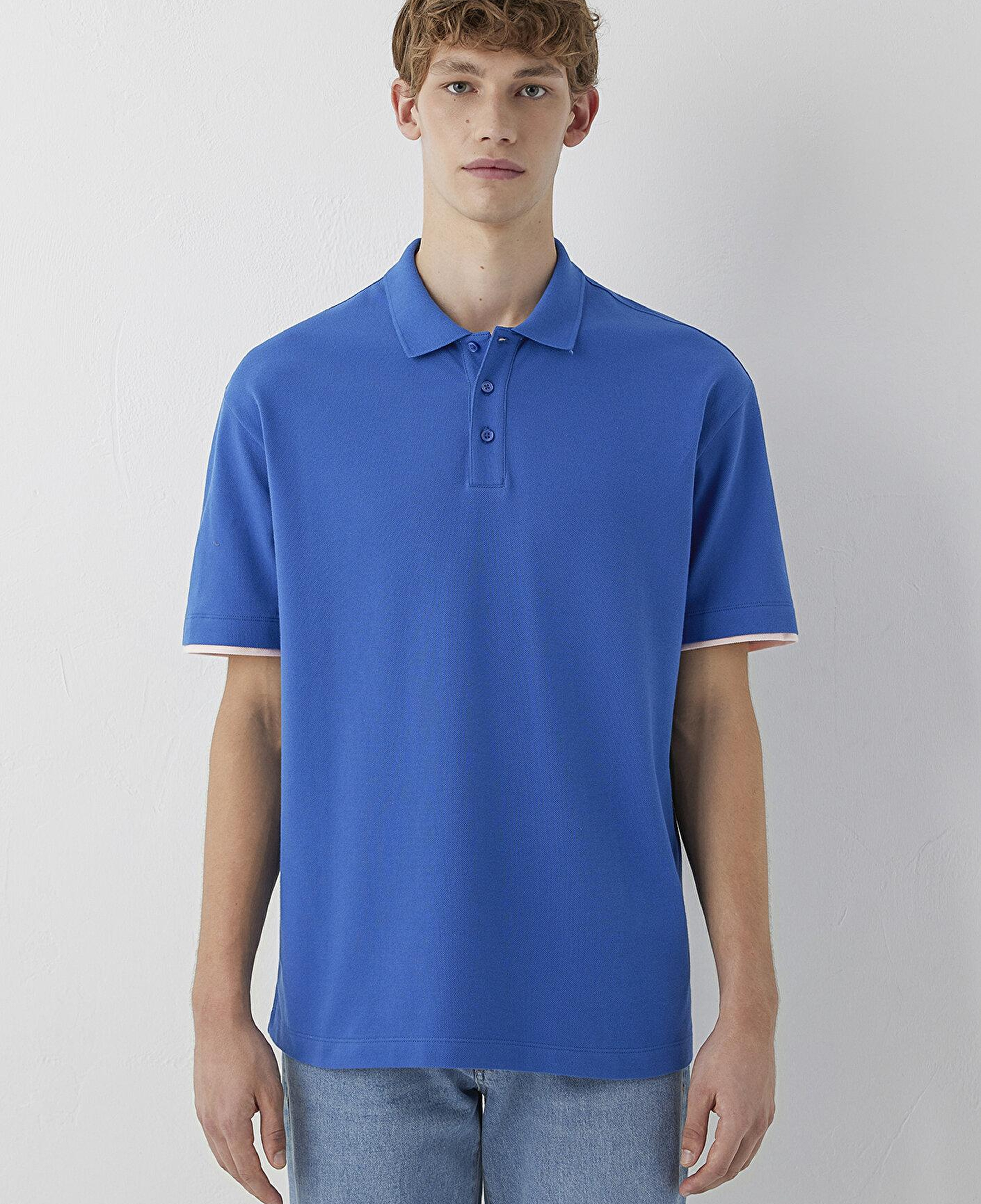 Mavi Mavi Polo Tişört Loose Fit / Bol Rahat Kesim 0620175-88097