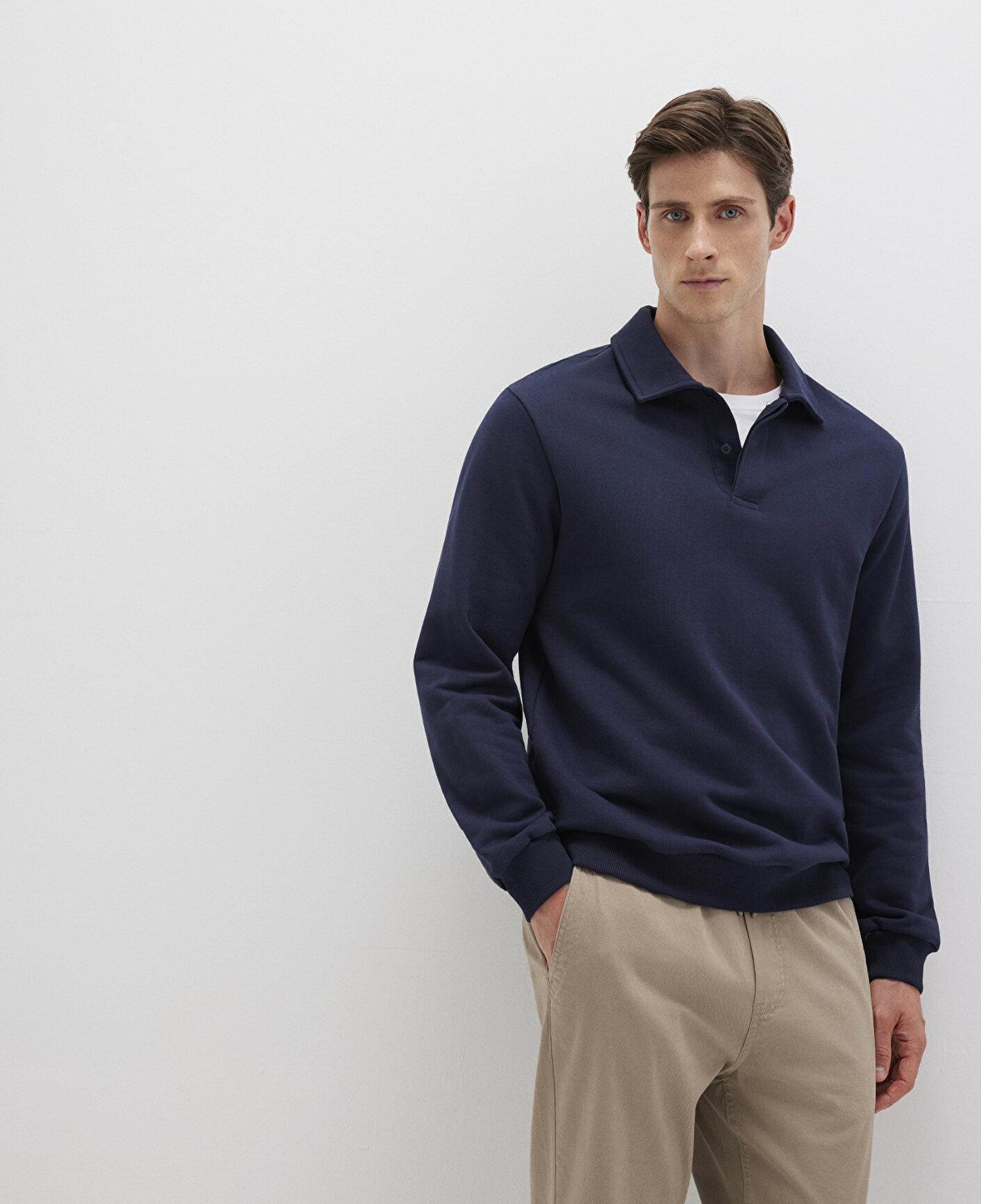 Mavi Polo Yaka Lacivert Sweatshirt 0S10420-82318