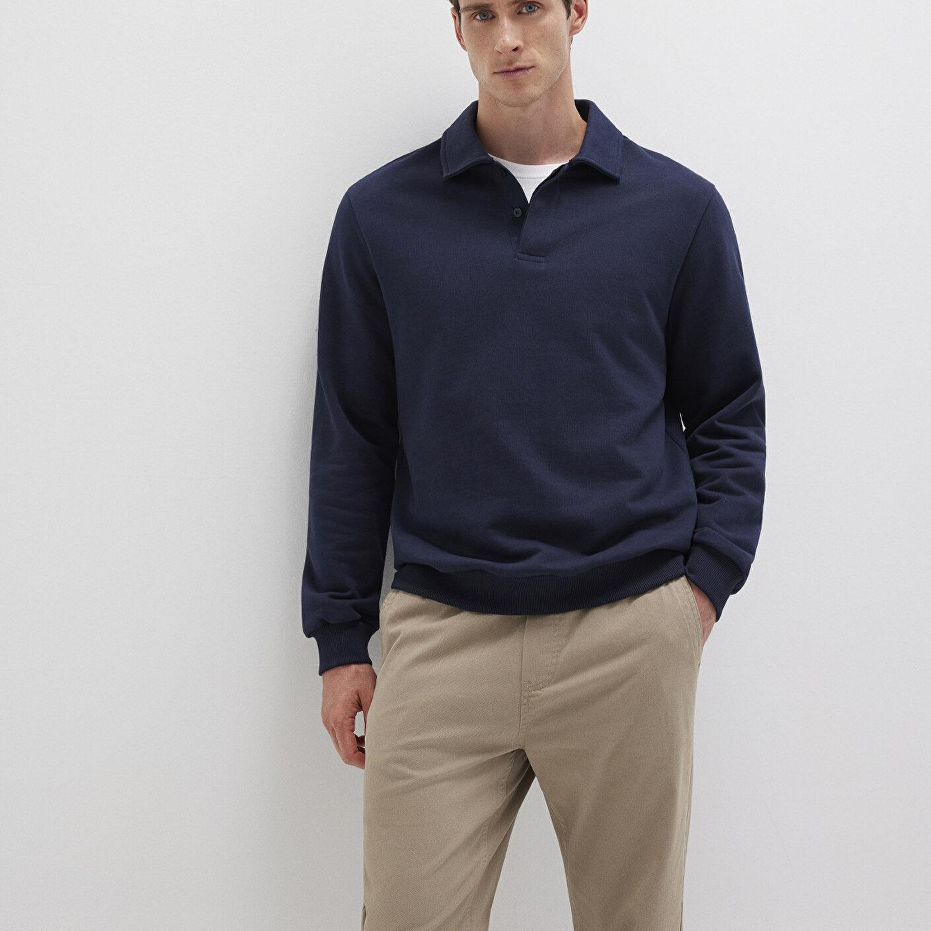 Mavi Polo Yaka Lacivert Sweatshirt 0S10420-82318