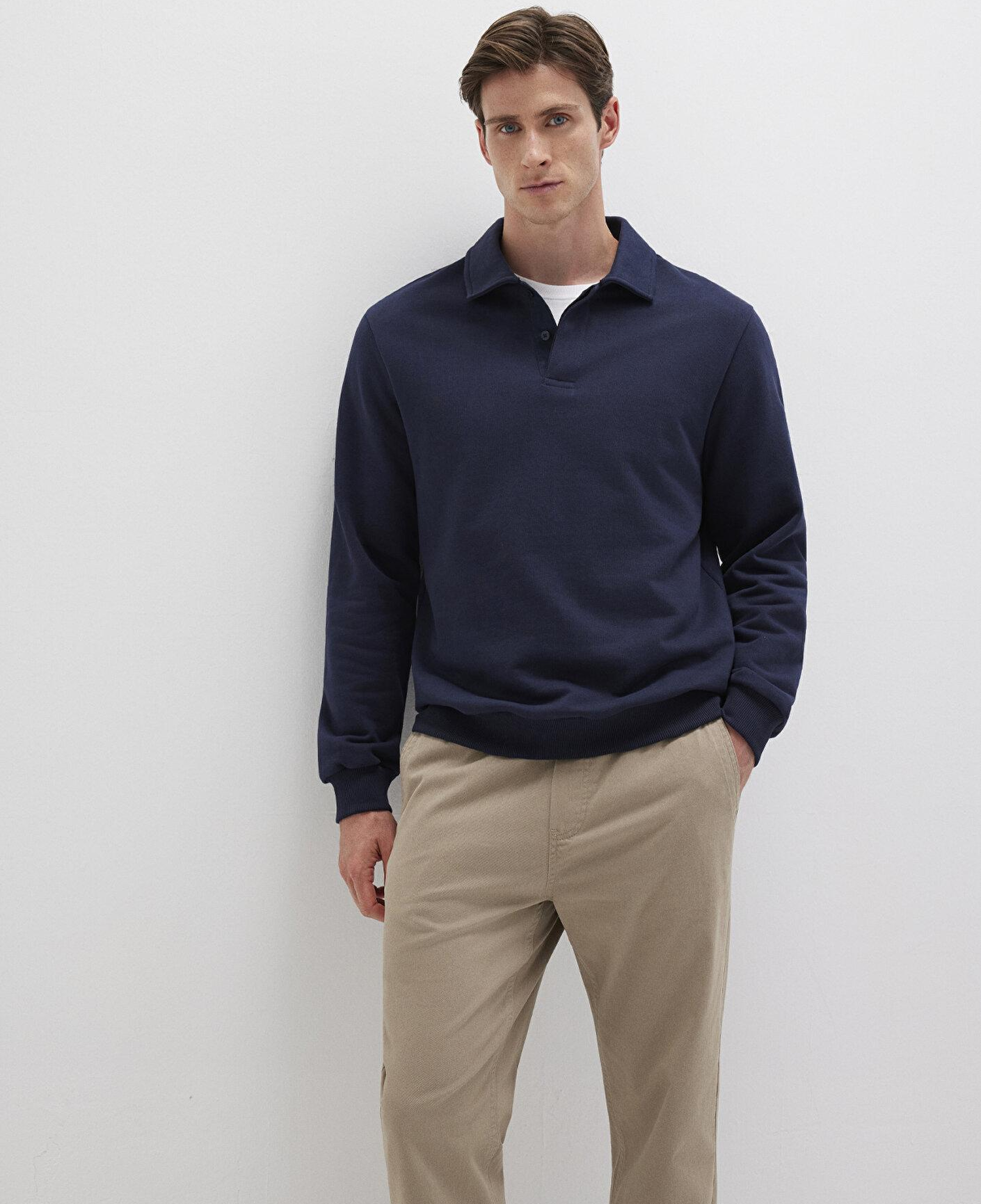 Mavi Polo Yaka Lacivert Sweatshirt 0S10420-82318