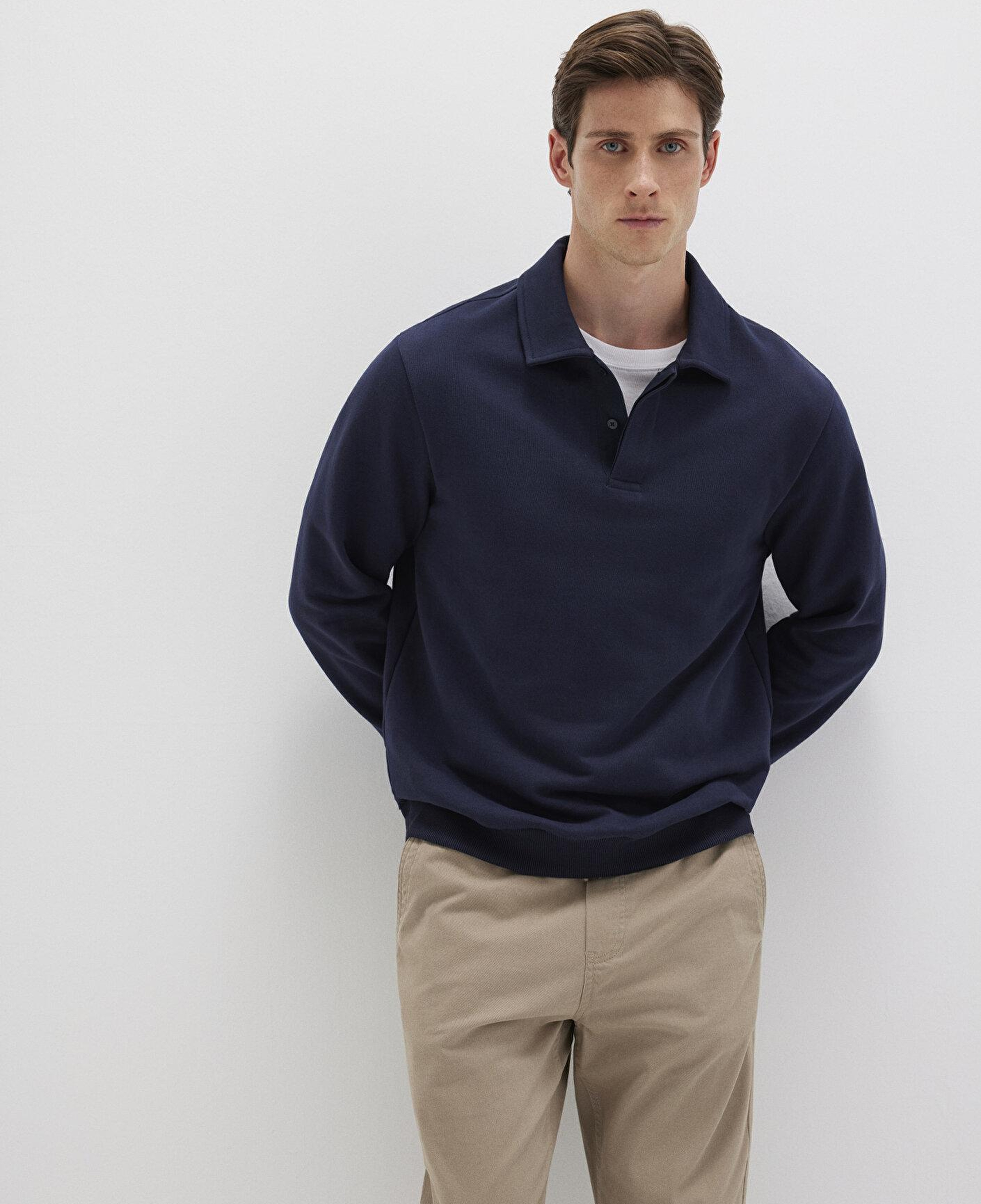 Mavi Polo Yaka Lacivert Sweatshirt 0S10420-82318