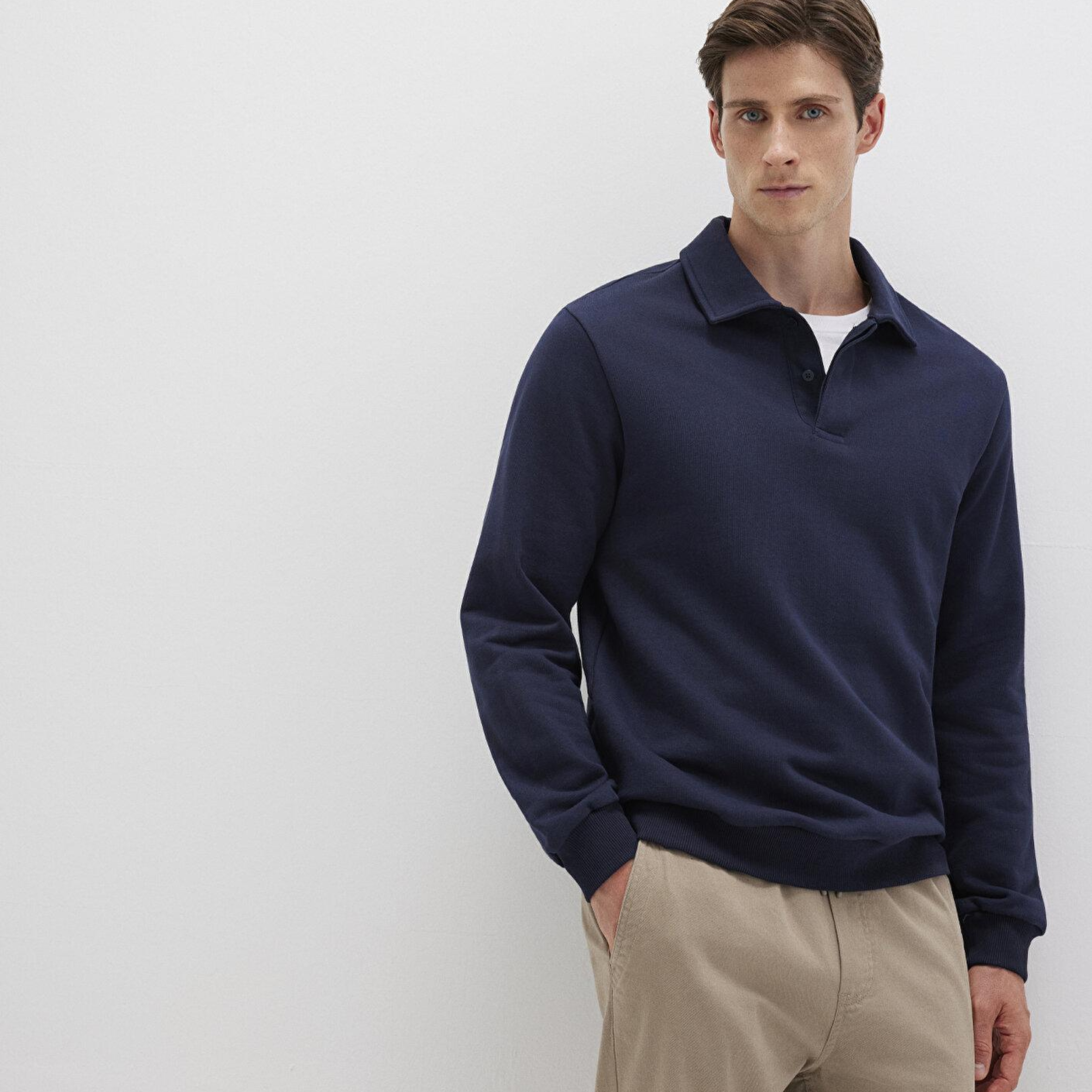 Mavi Polo Yaka Lacivert Sweatshirt 0S10420-82318