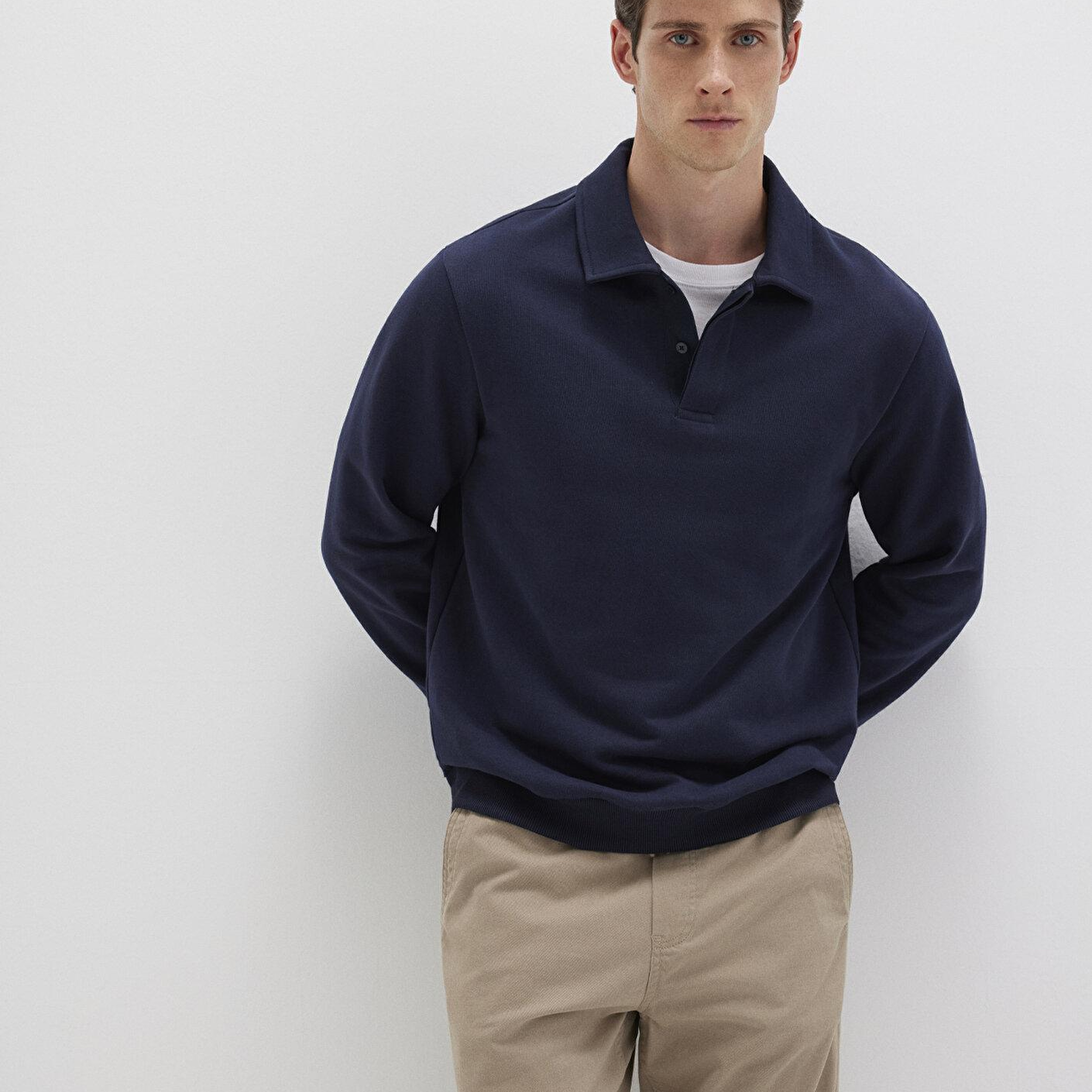 Mavi Polo Yaka Lacivert Sweatshirt 0S10420-82318