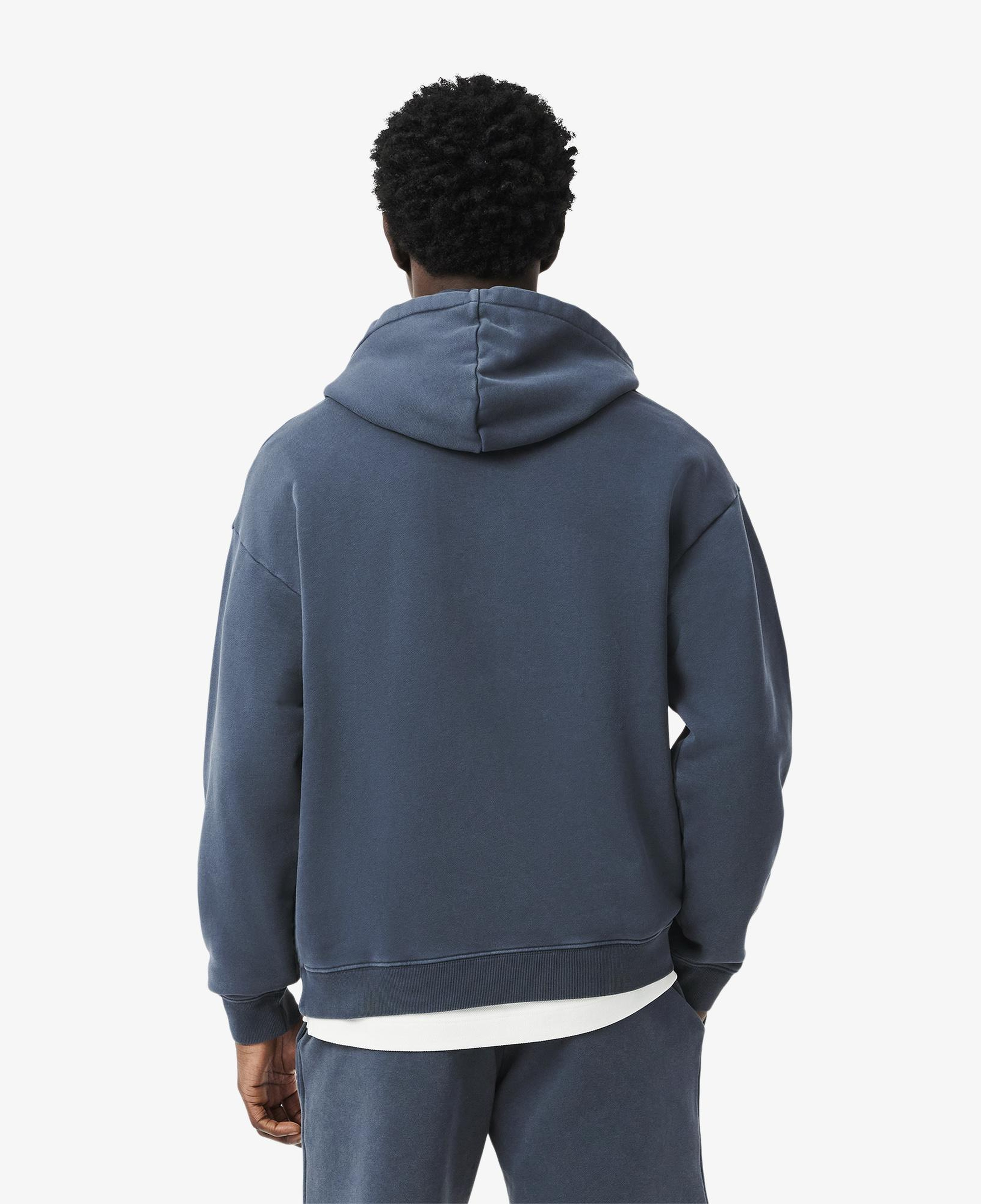 Erkek Loose Fit Kapüşonlu Lacivert Sweatshirt