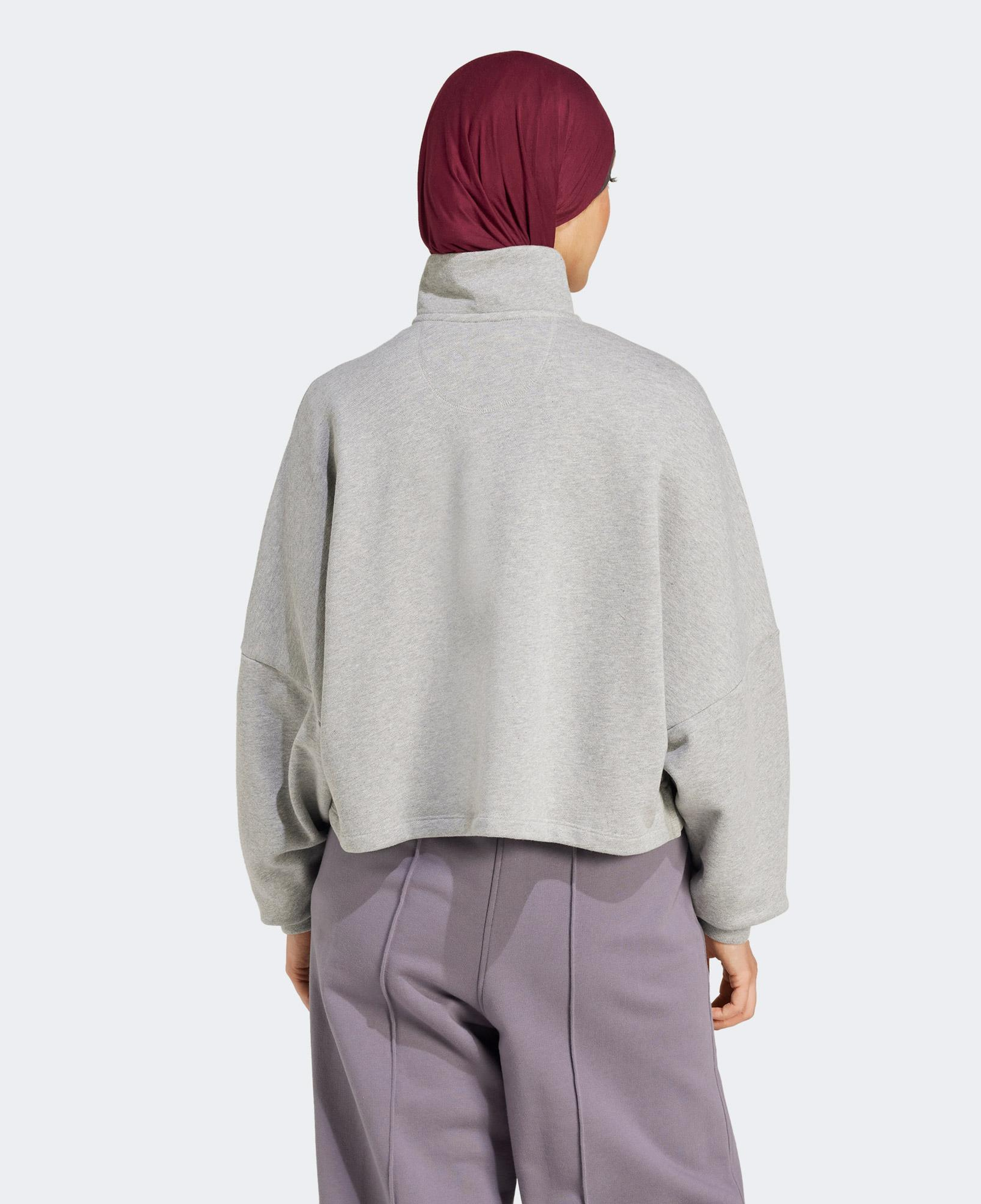 adidas Essentials Fleece Kadın Gri Sweatshirt