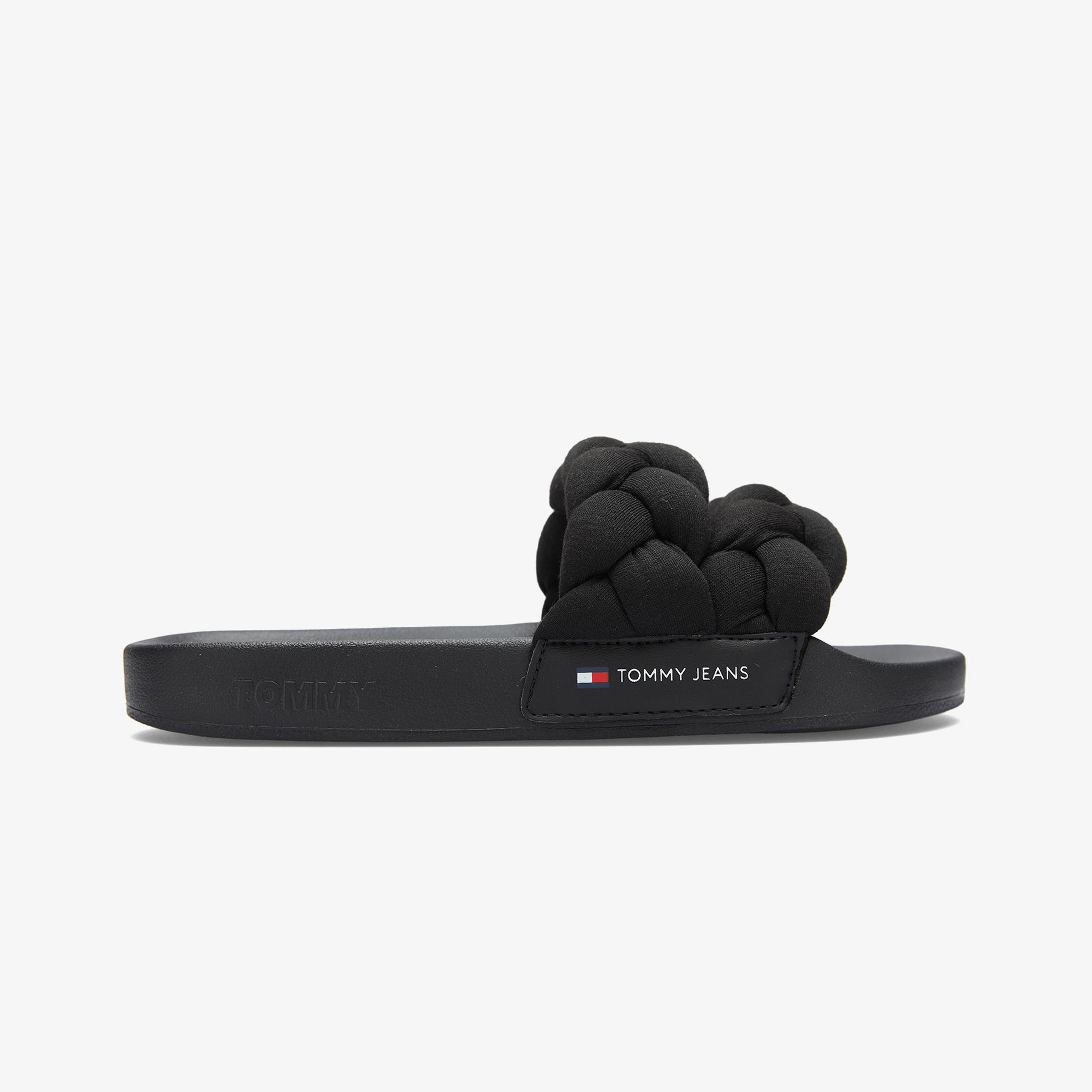 Tommy Hilfiger Braided Strap Kadın Siyah Terlik