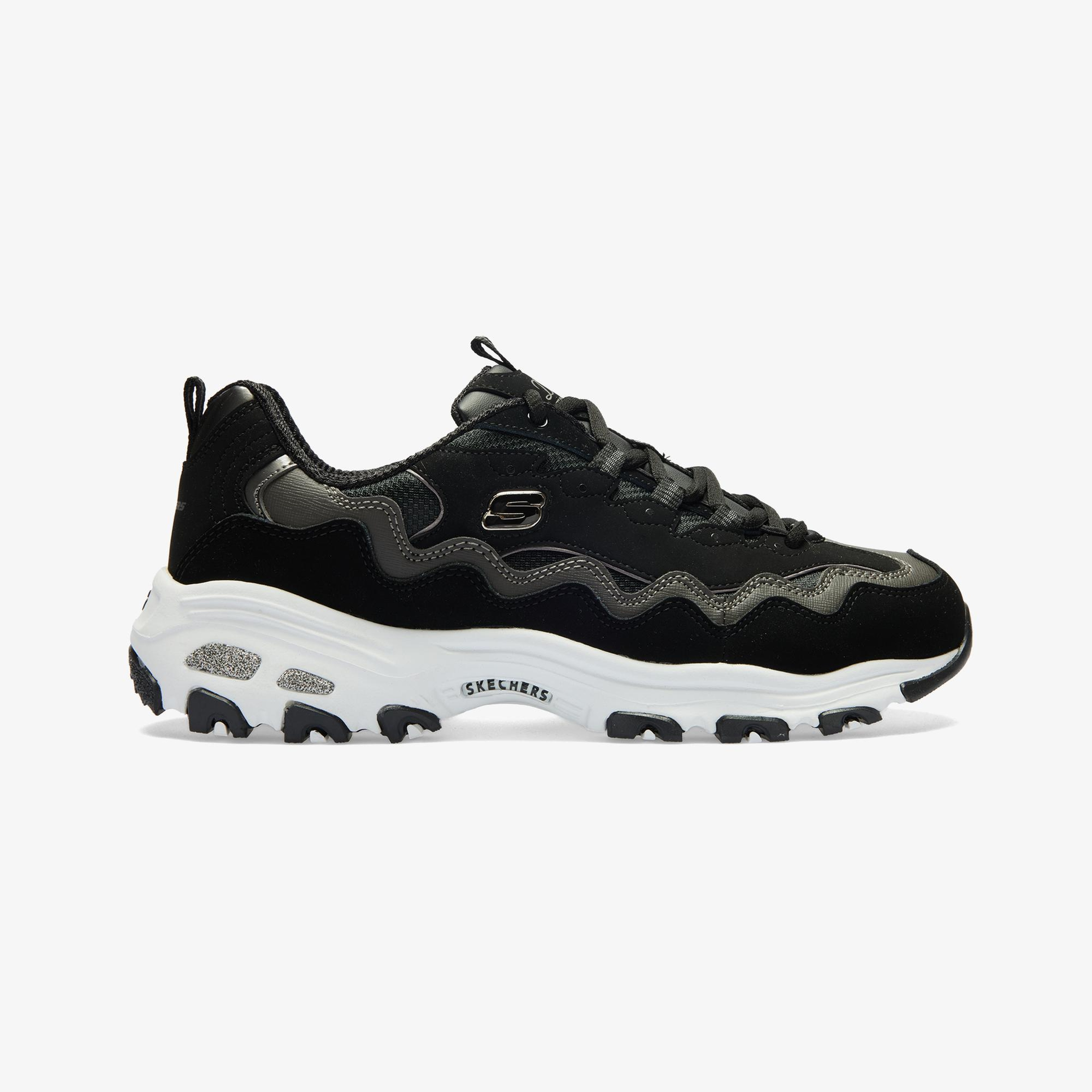 Skechers D'Lites Kadın Siyah/Beyaz Spor Ayakkabı