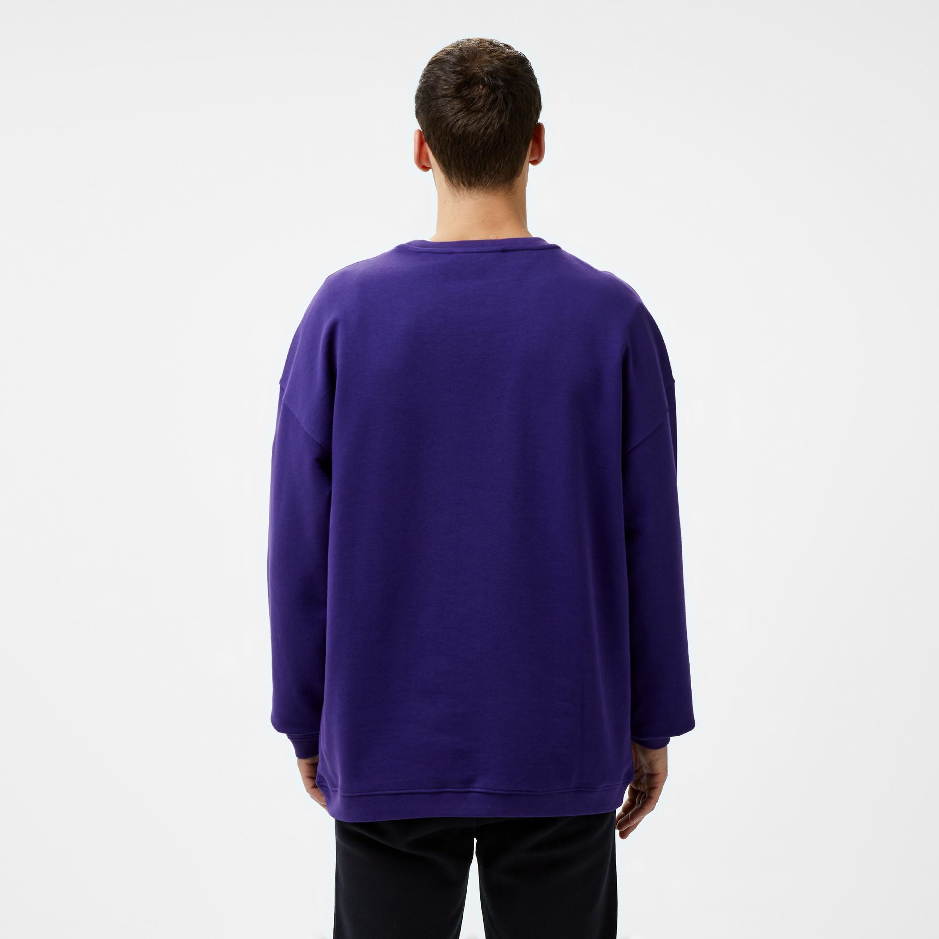 Les Benjamins 303 Erkek Mor Sweatshirt
