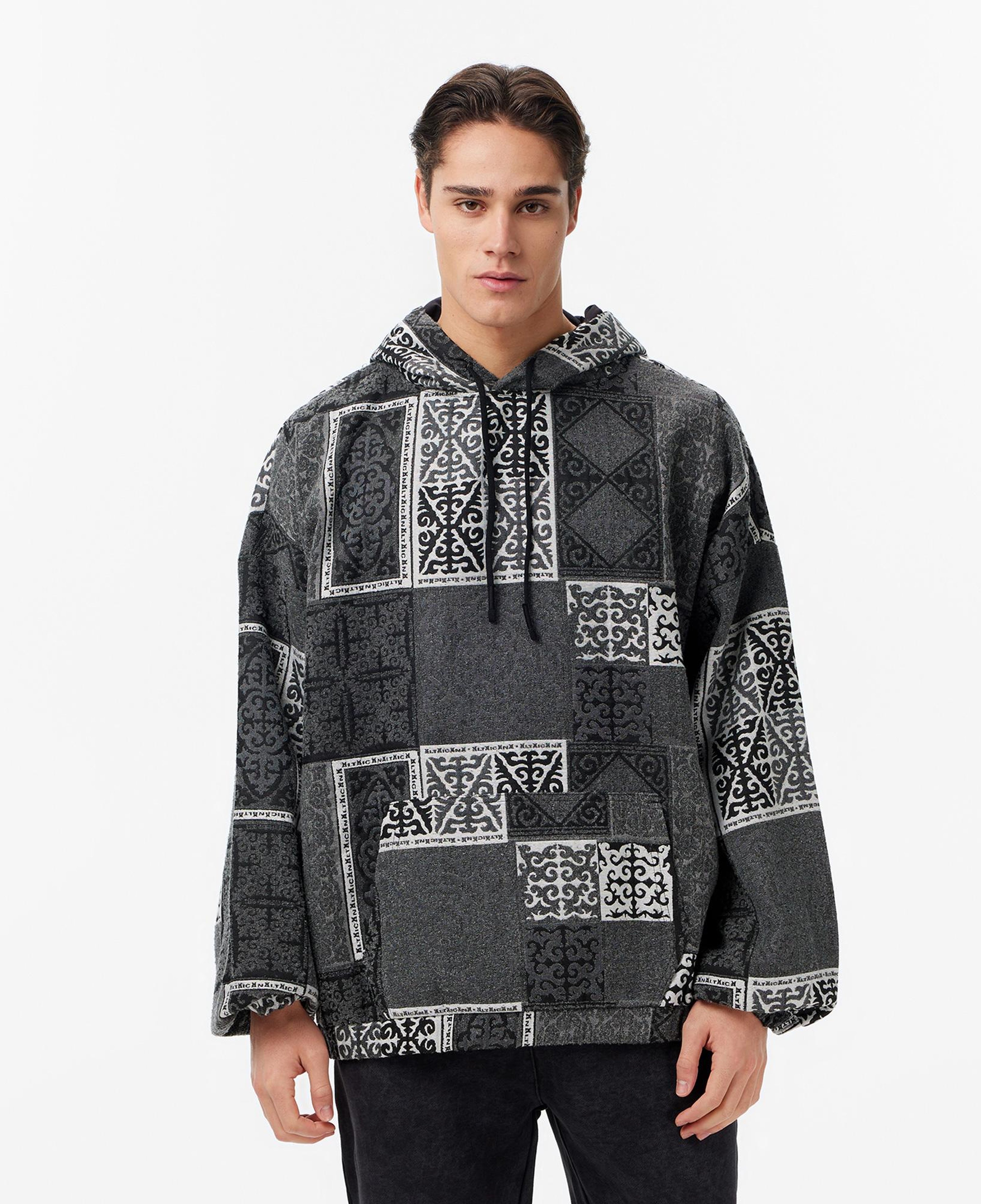 Les Benjamins 029 Erkek Gri Hoodie