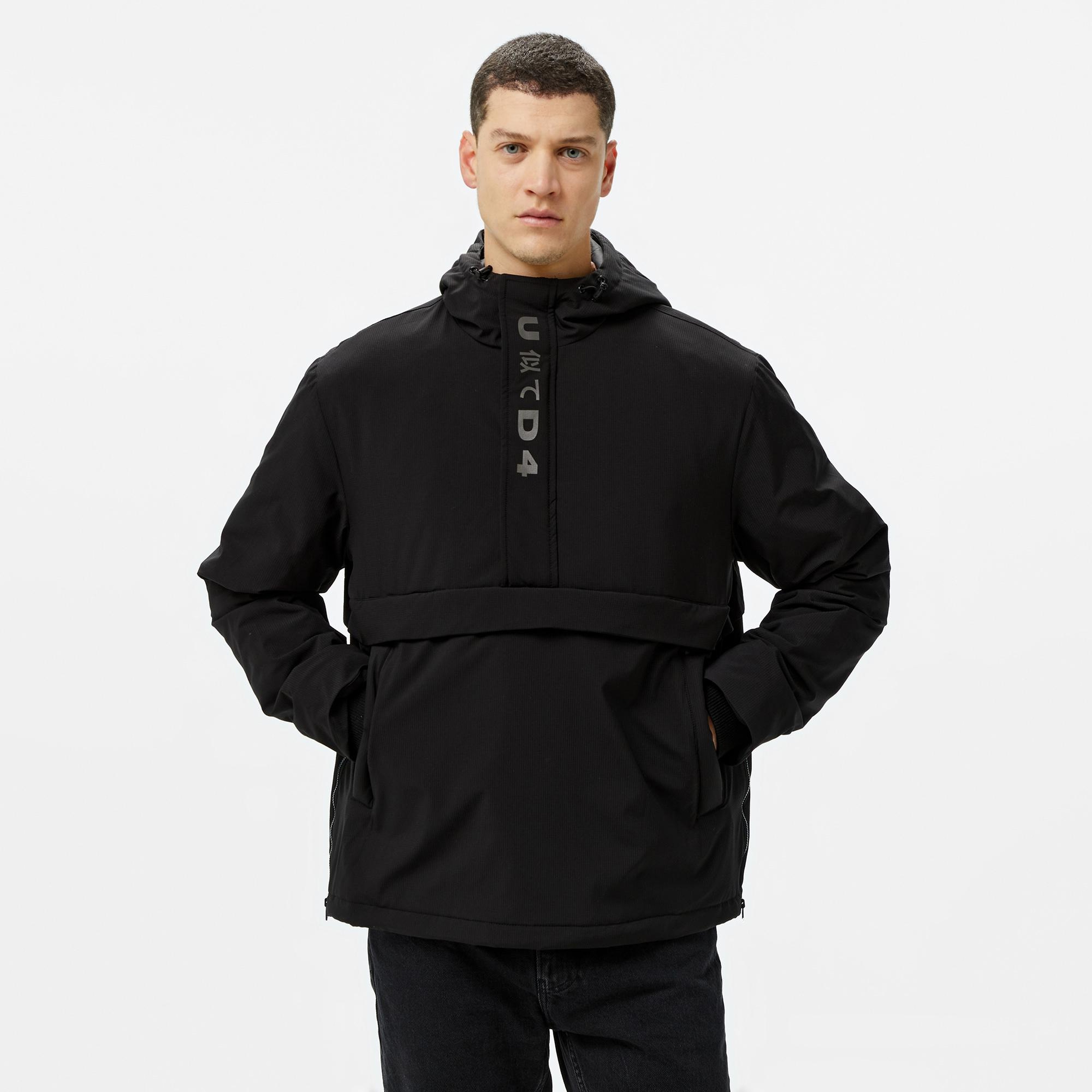 UNITED4 Ribstop Anorak Erkek Siyah Mont