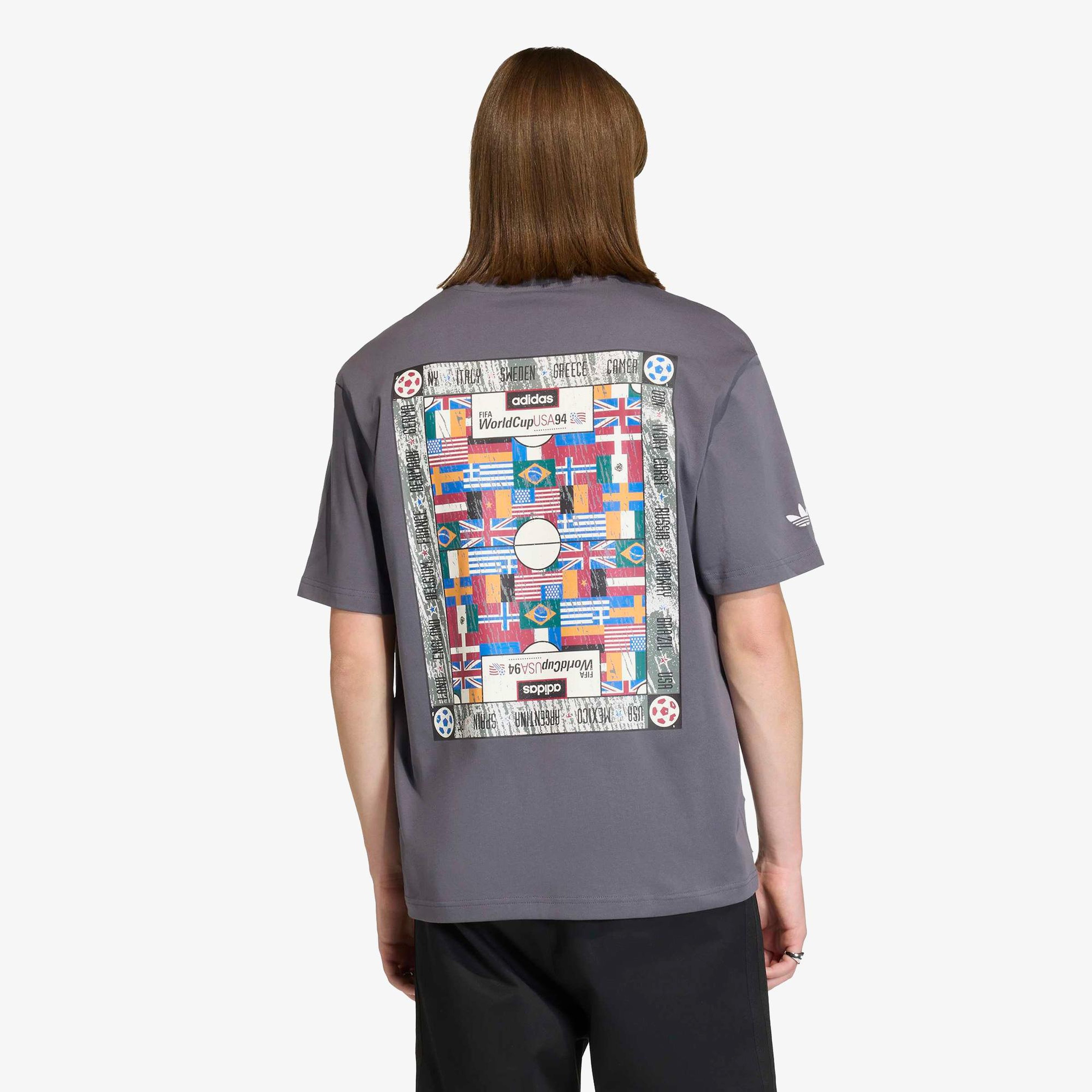 adidas Flag Erkek Gri T-Shirt