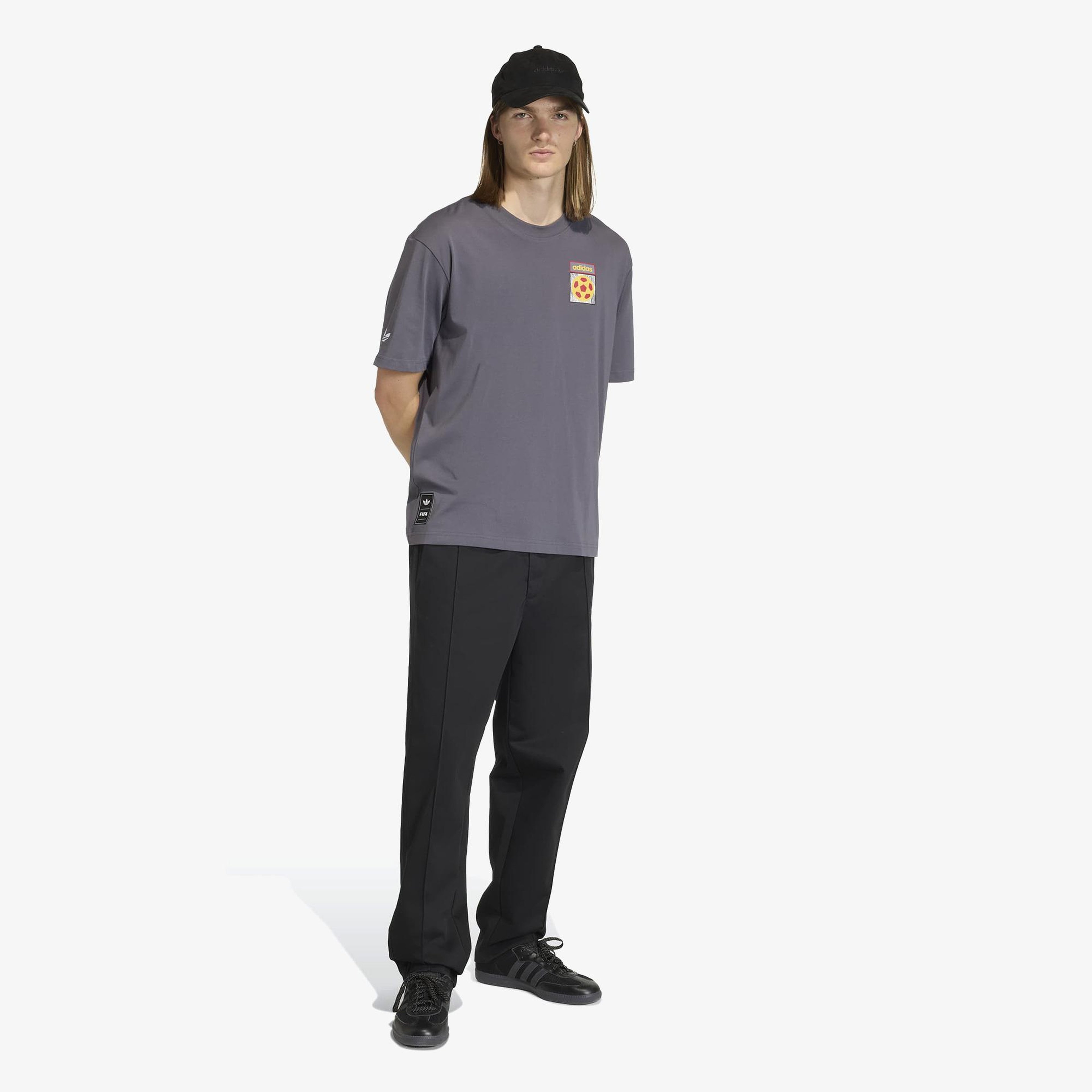 adidas Flag Erkek Gri T-Shirt
