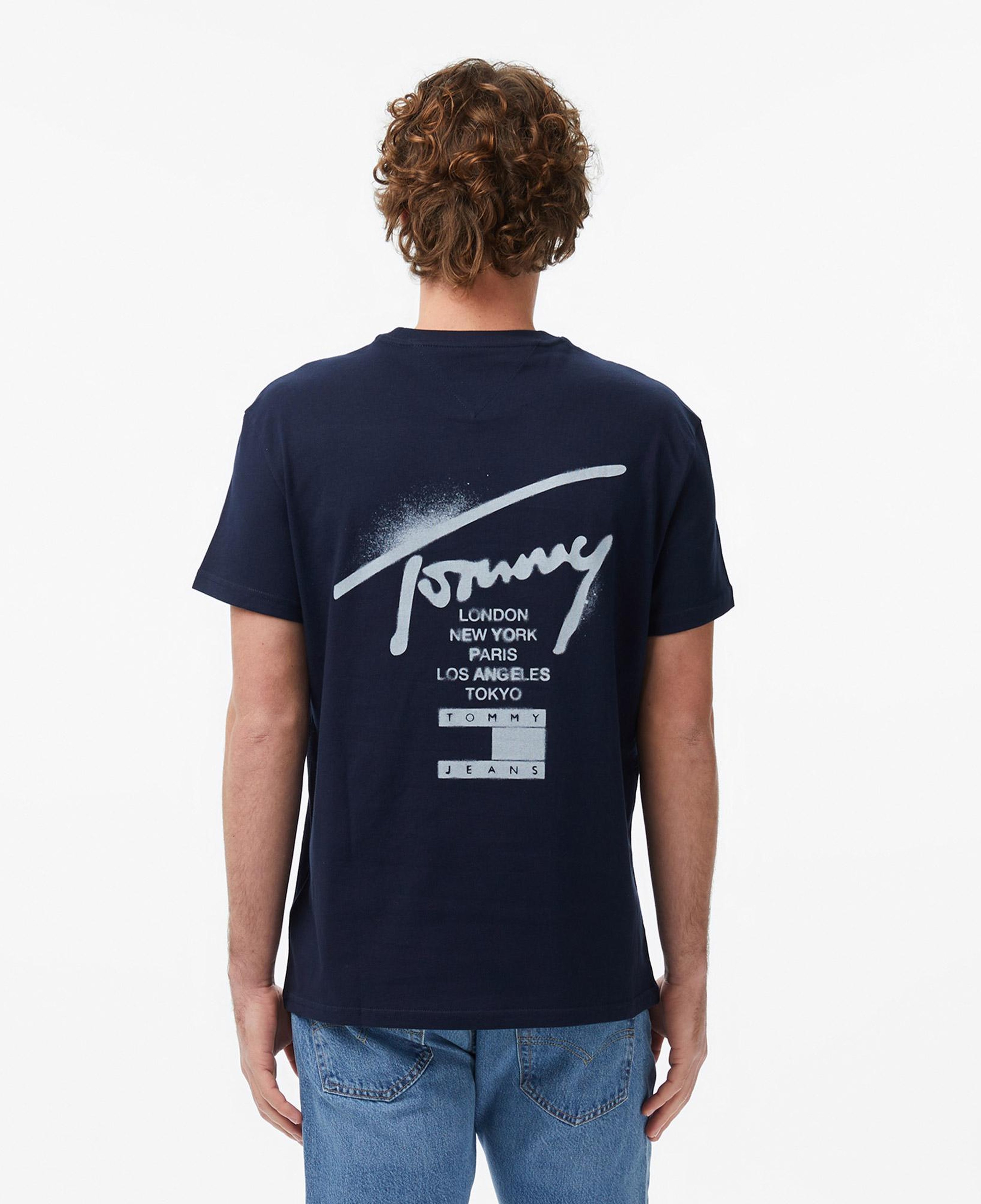 Tommy Hilfiger Regular City Sign Erkek Mavi T-Shirt