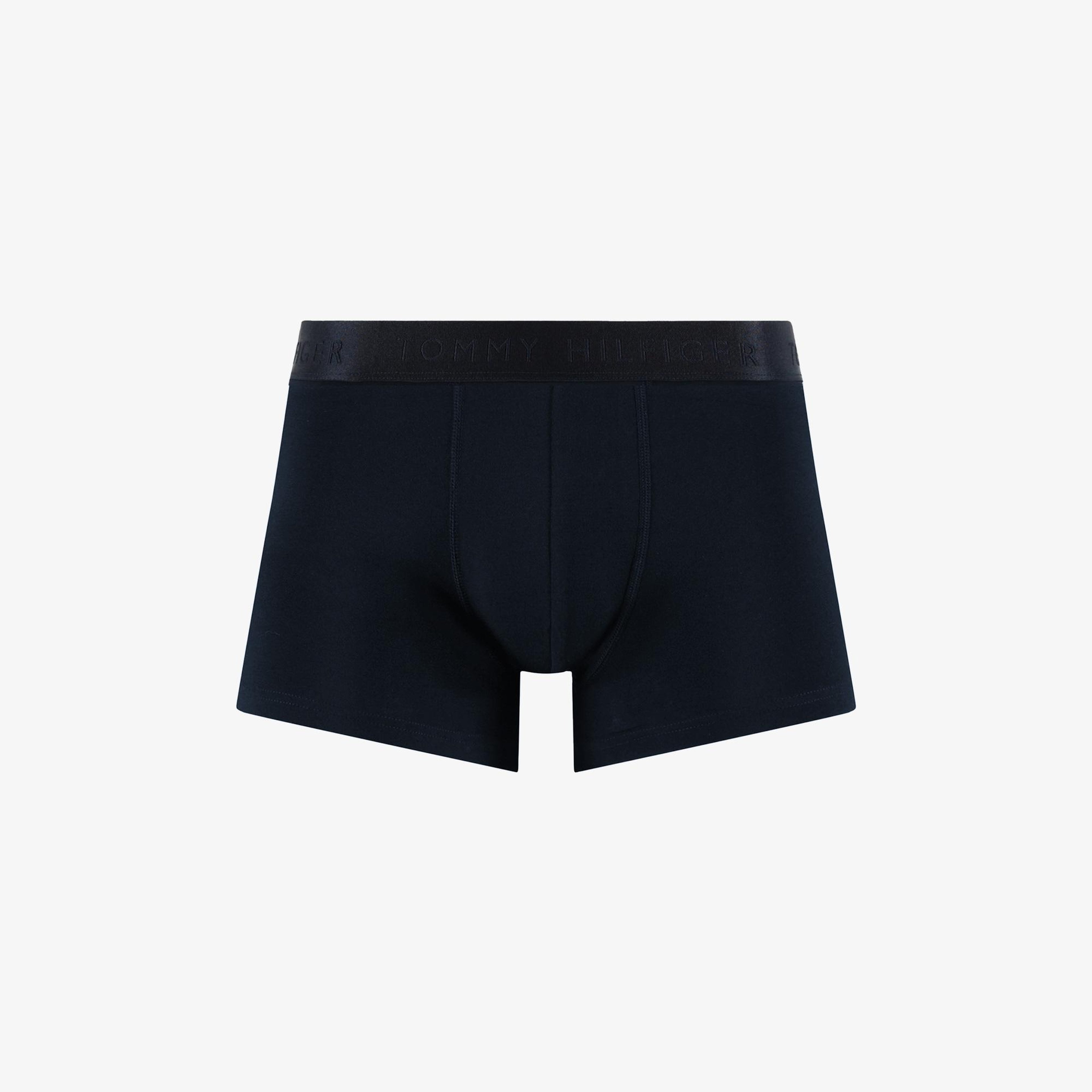 Tommy Hilfiger Trunk 3'lü Siyah Bantlı Modal Erkek Siyah/Gri Boxer