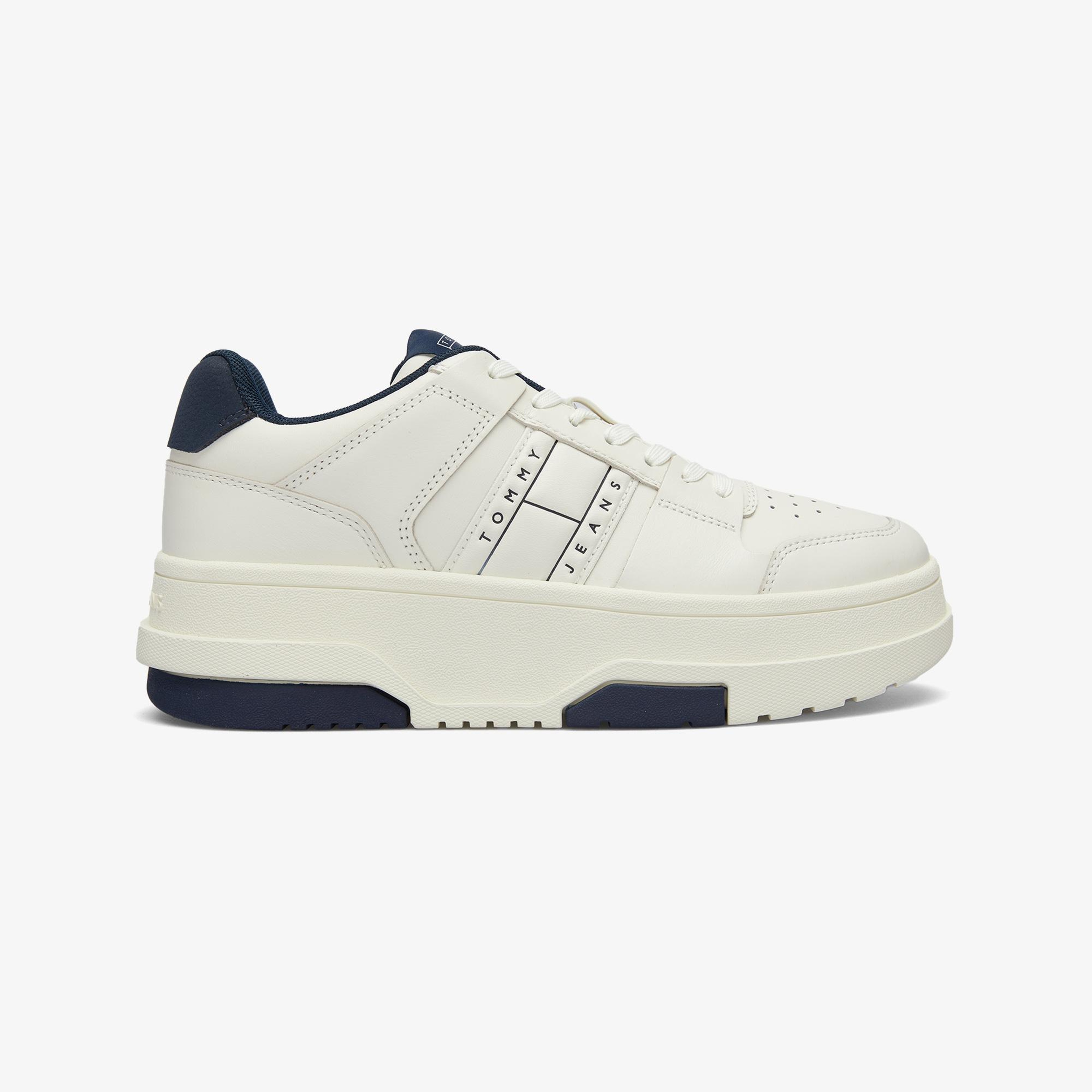 Tommy Jeans The Brooklyn Flatform Kadın Beyaz Sneaker