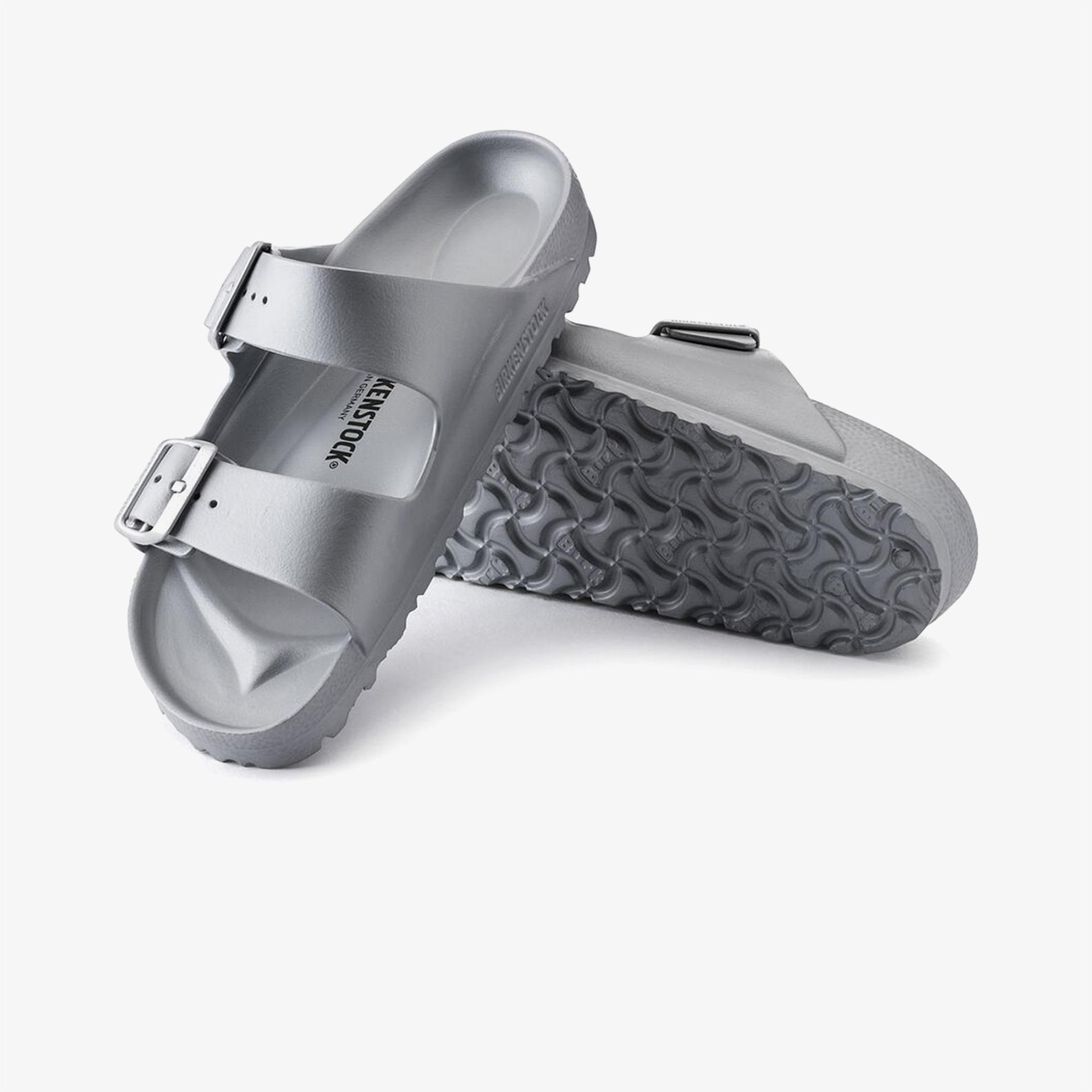 Birkenstock Arizona Eva Metallic Çift Bantlı Erkek Gri Plaj Terliği