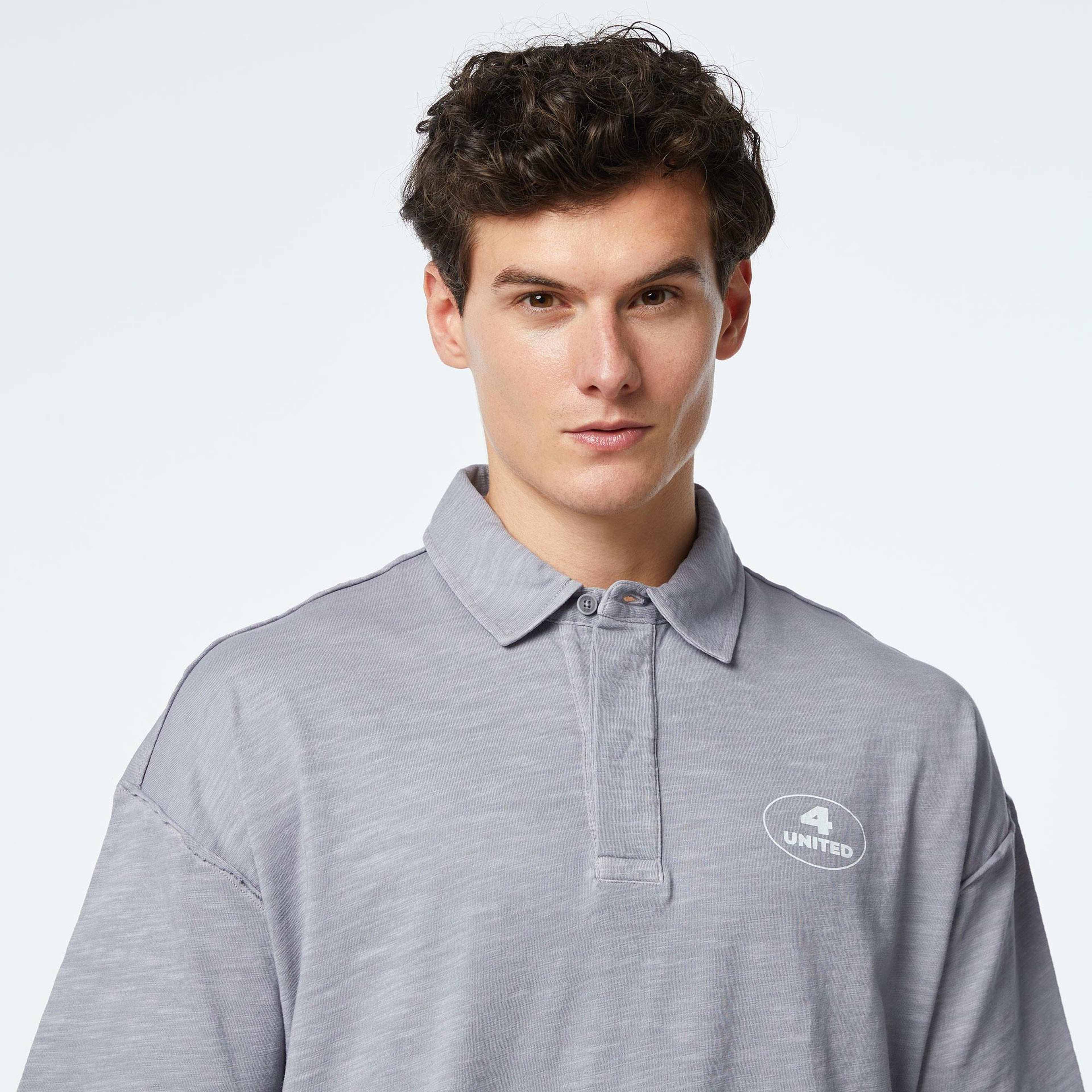 UNITED4 Classic Erkek Gri Polo