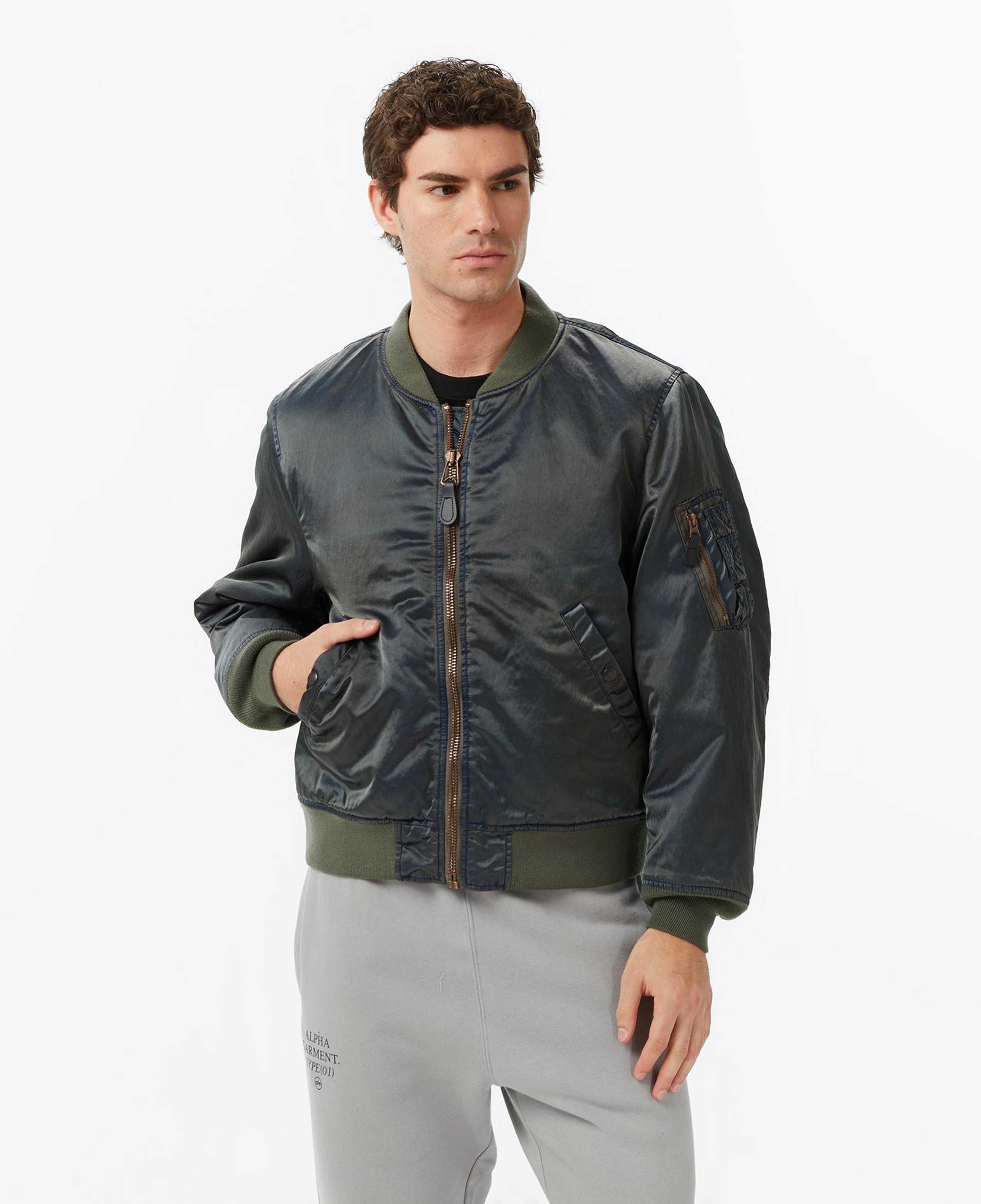 Alpha Industries x TNT MA-1 Flight Erkek Yeşil Bomber Ceket