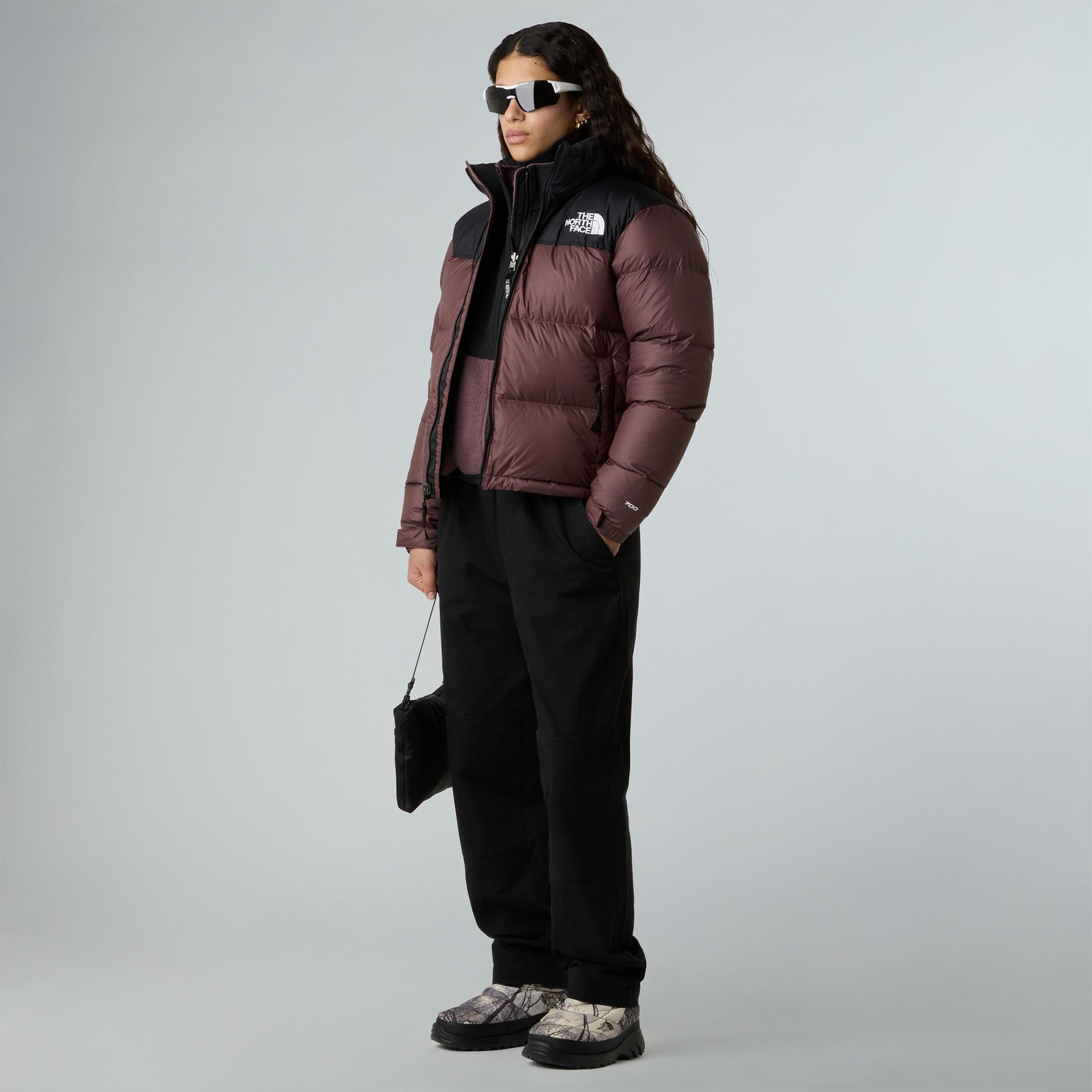 The North Face Kadın 1996 Retro Nuptse Mürdüm/Siyah Mont