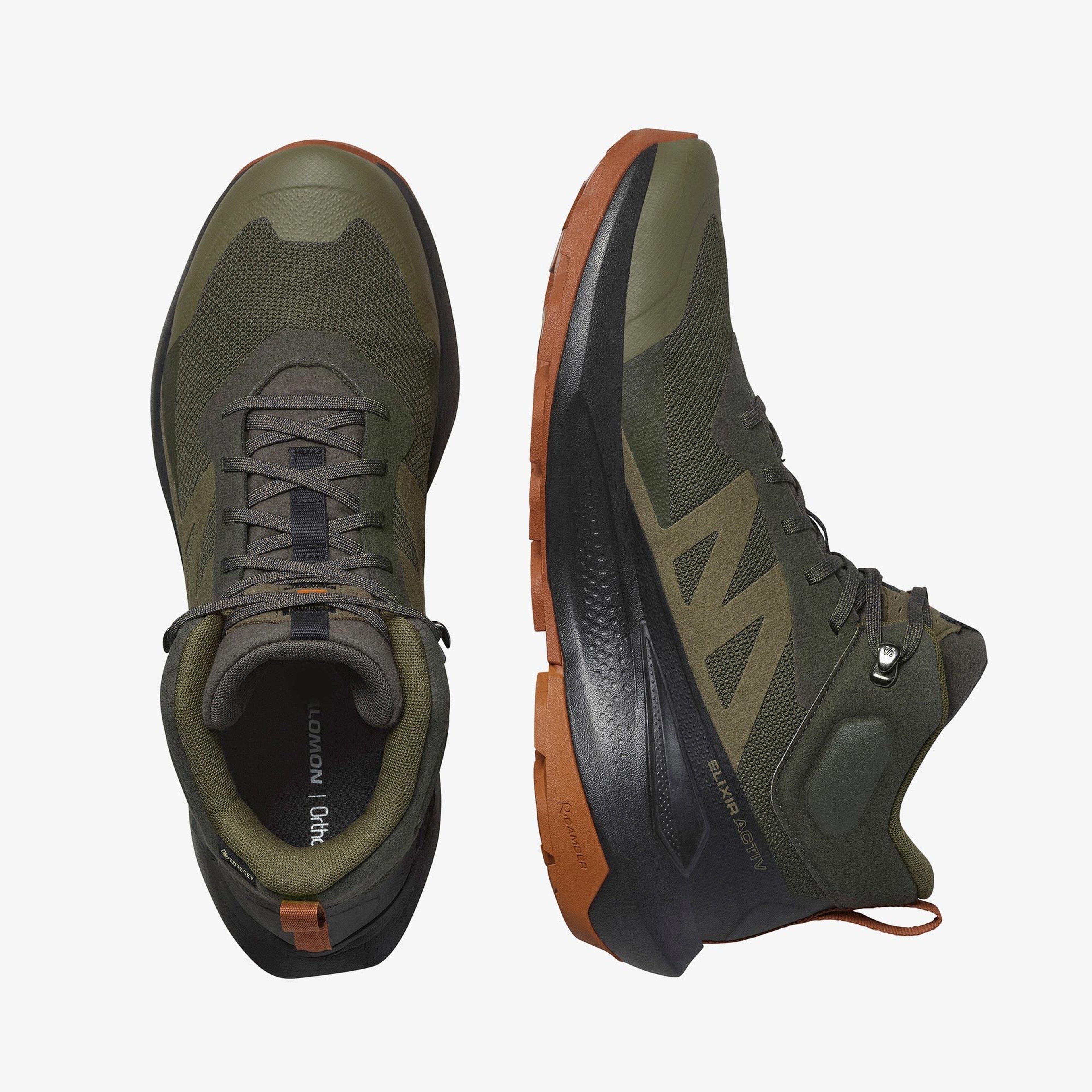 Salomon Elixir Activ Mid Gore-Tex Erkek Haki Bot