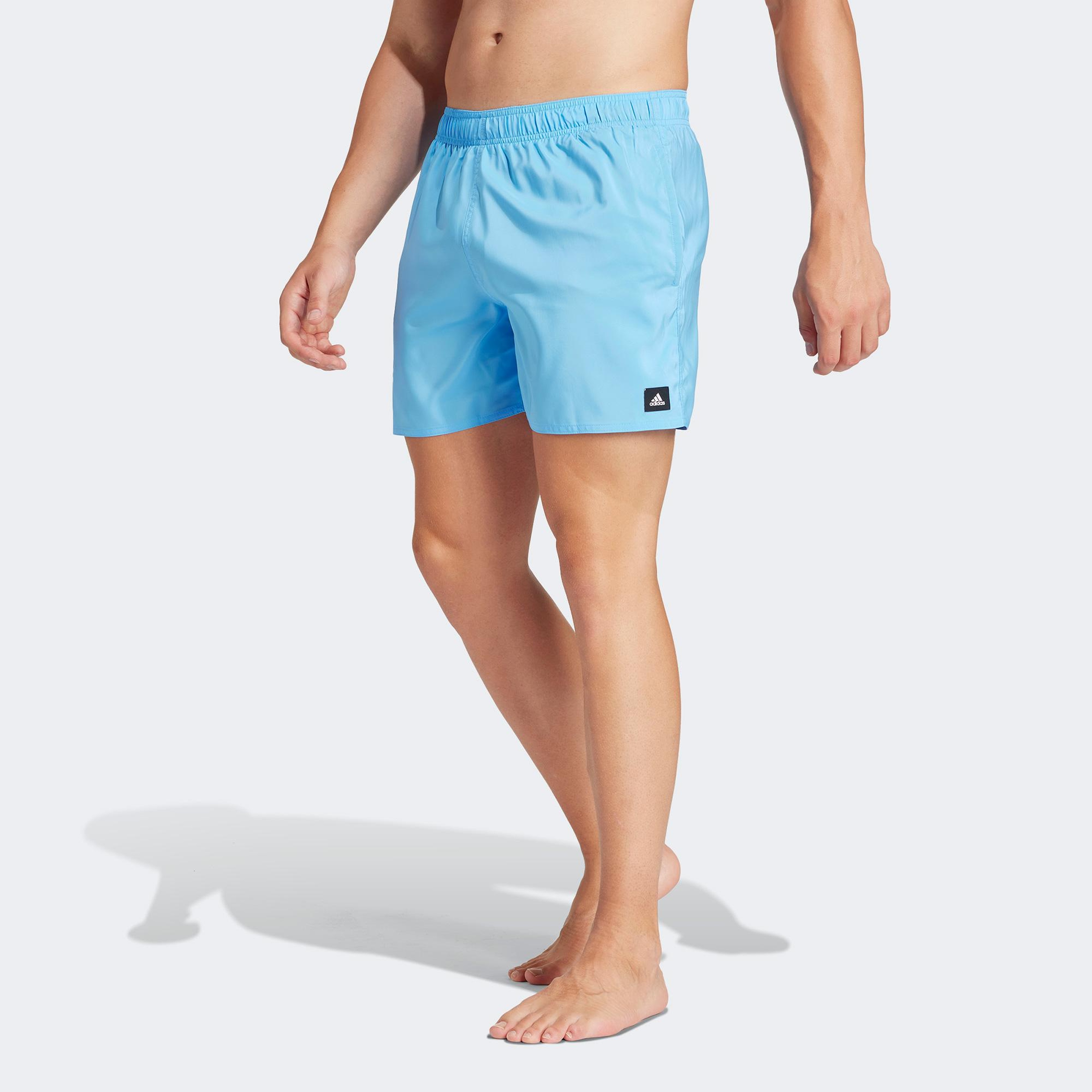 adidas Solid CLX Classic Length Erkek Mavi Deniz Şortu