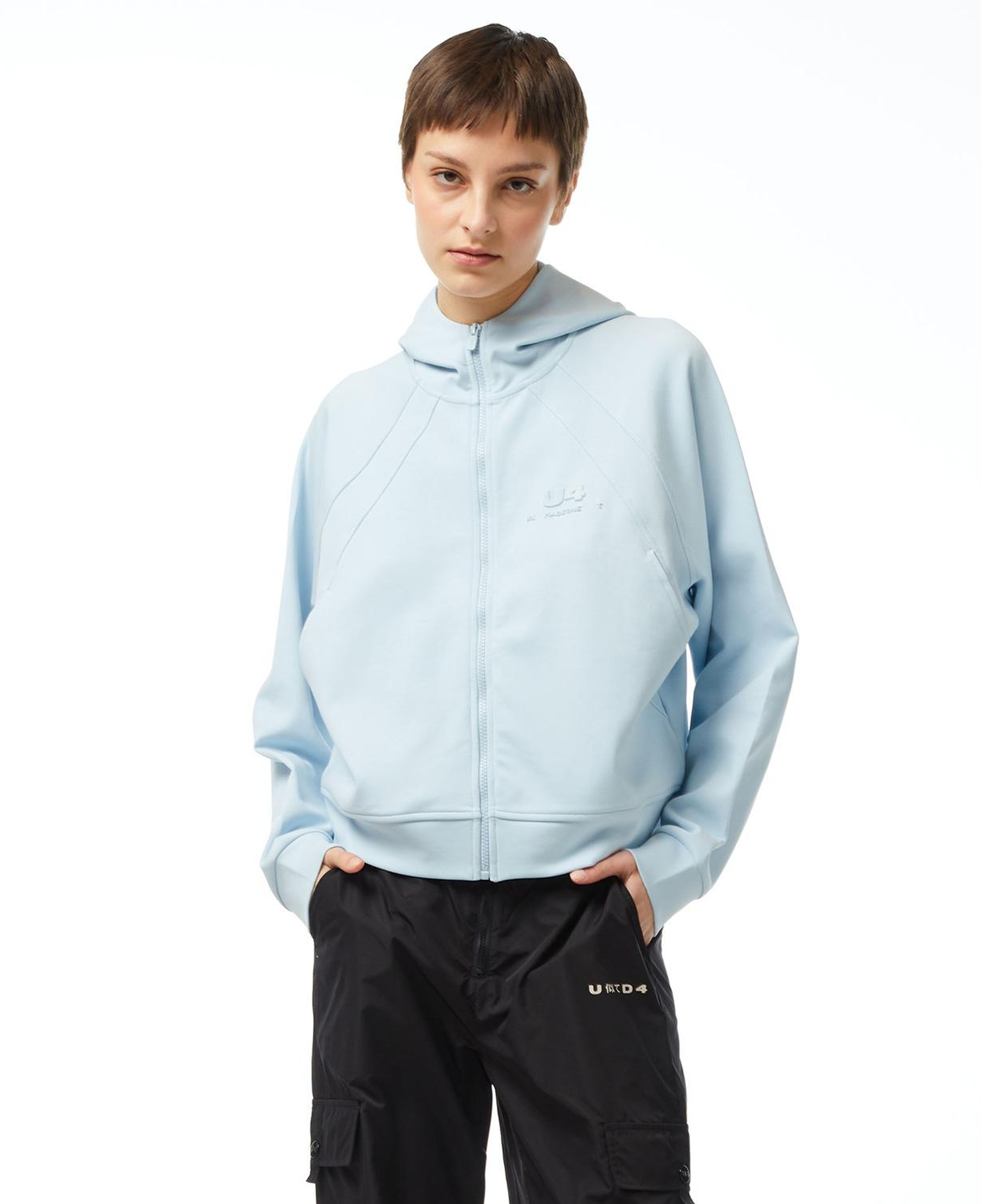 UNITED4 W Skuba Zip Kadın Mavi Hoodie