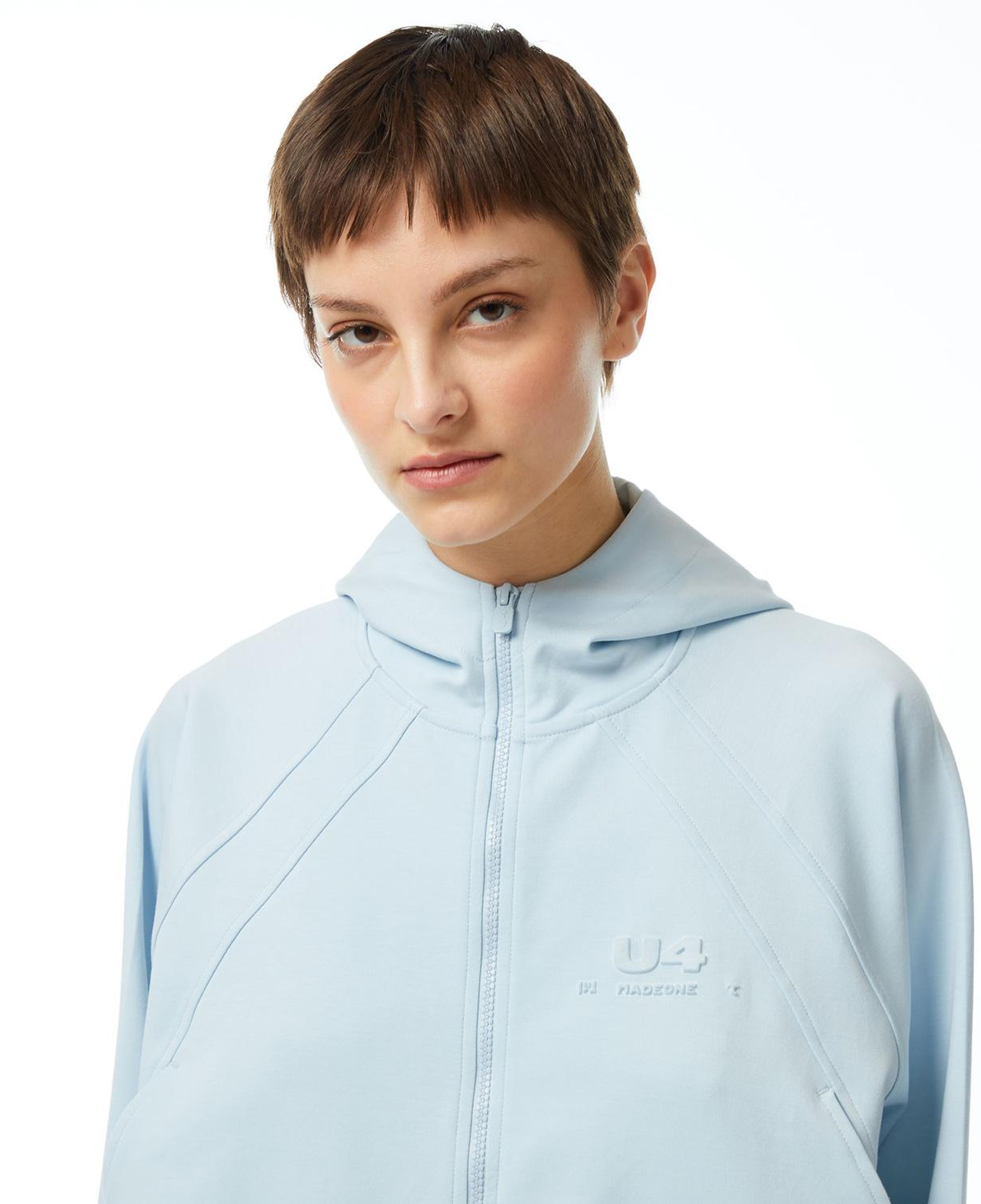 UNITED4 W Skuba Zip Kadın Mavi Hoodie