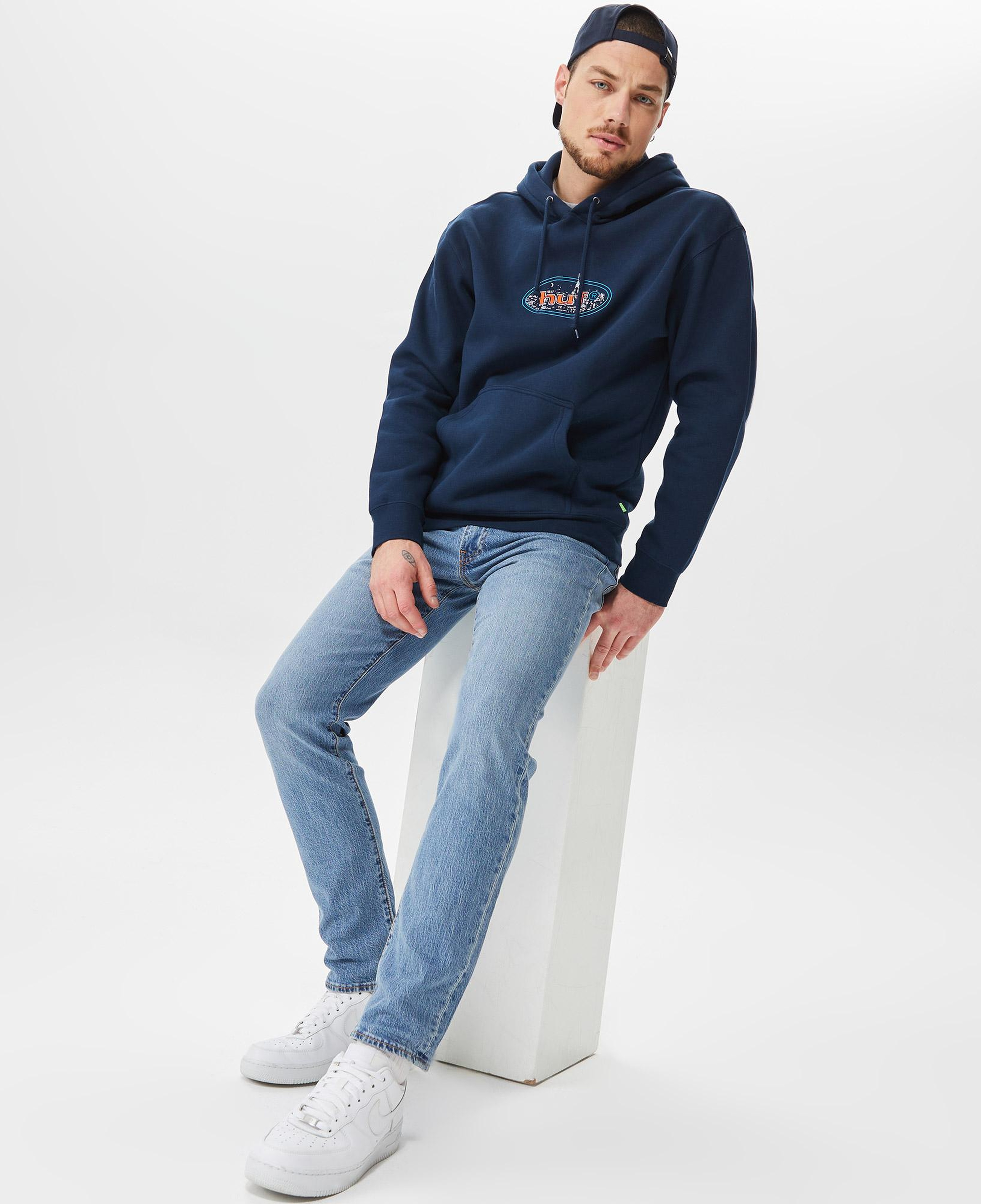 Huf City Lights Erkek Lacivert Hoodie