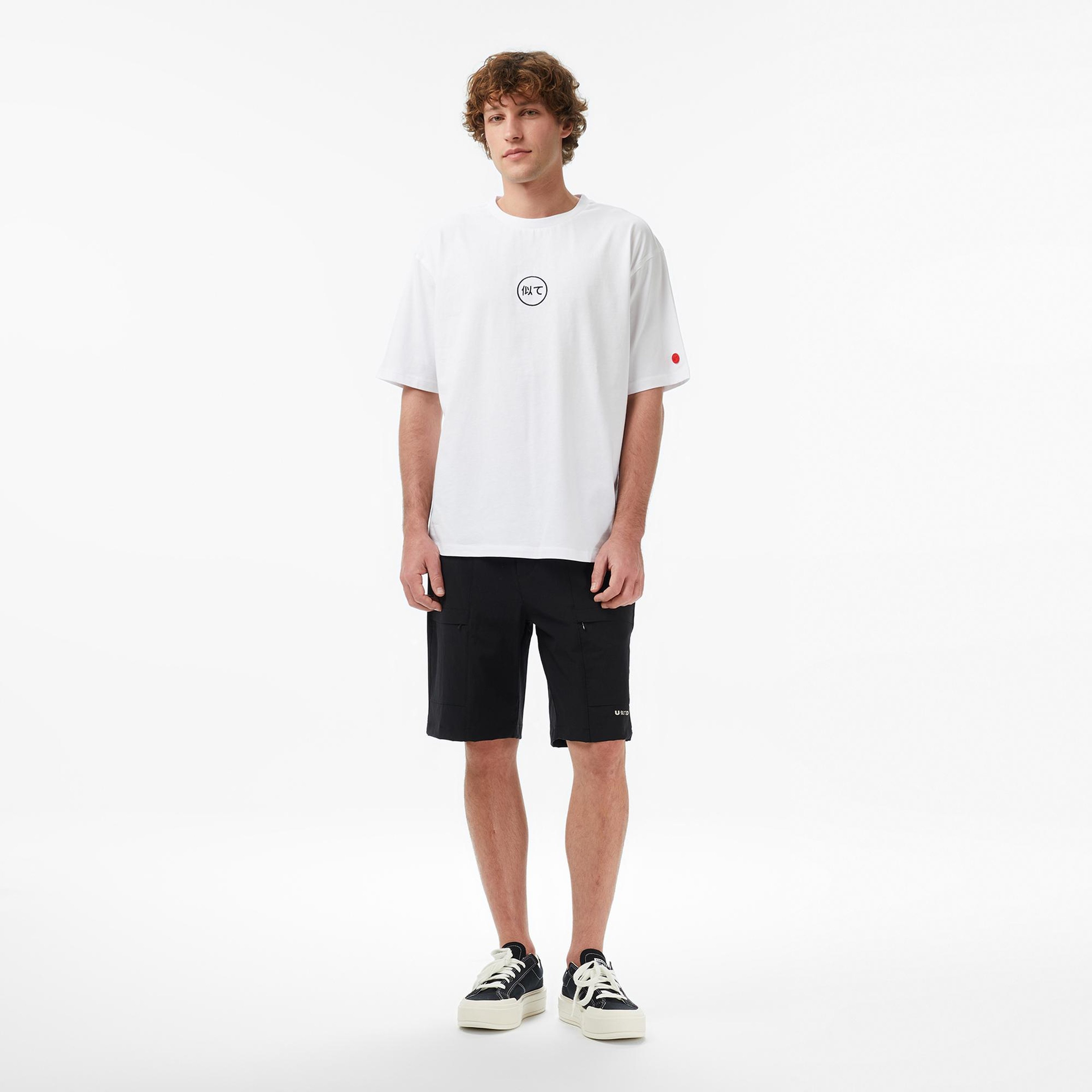 UNITED4 Regular Fit Erkek Beyaz T-Shirt