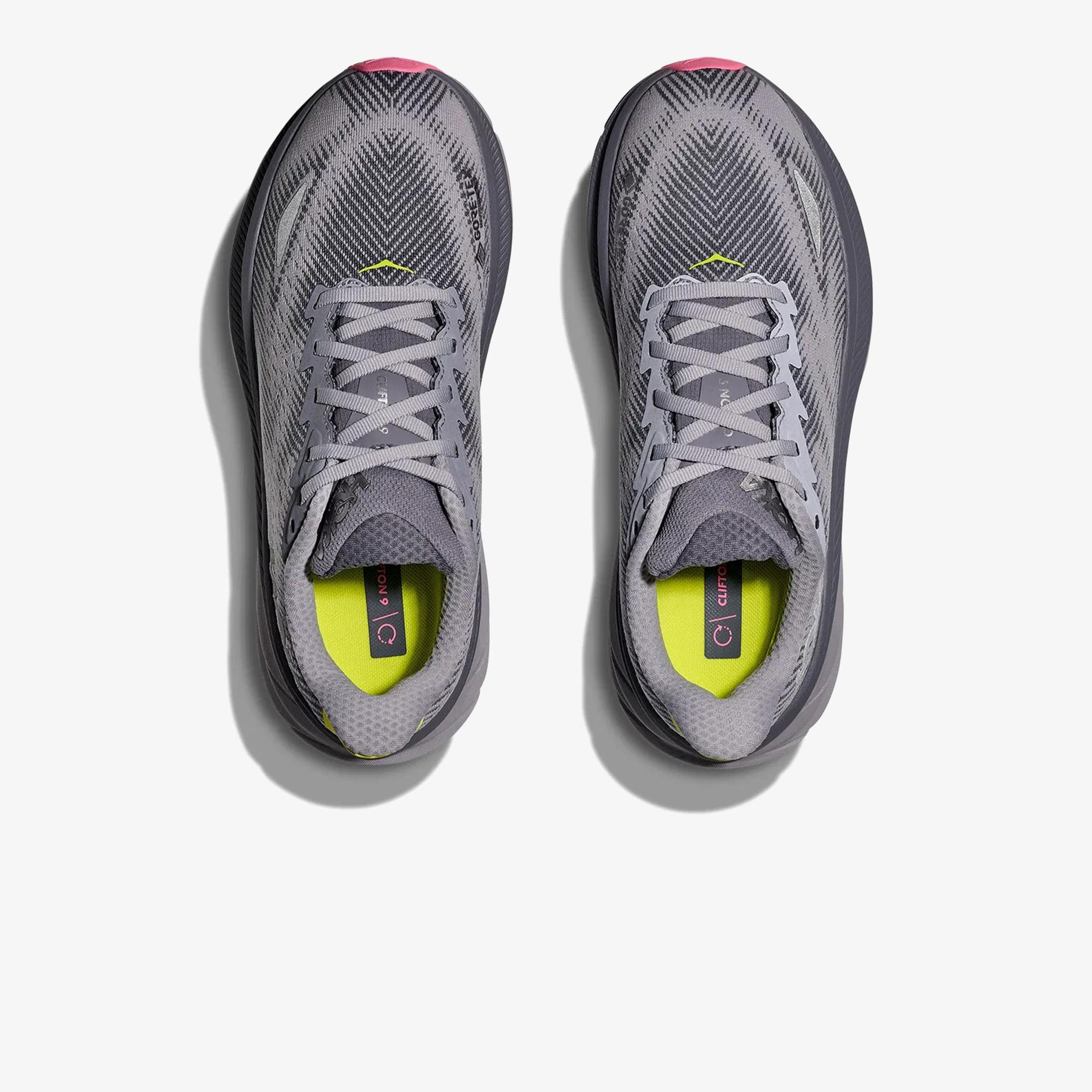 Hoka Clifton 9 Gore-Tex Kadın Gri Yol Koşusu Ayakkabısı