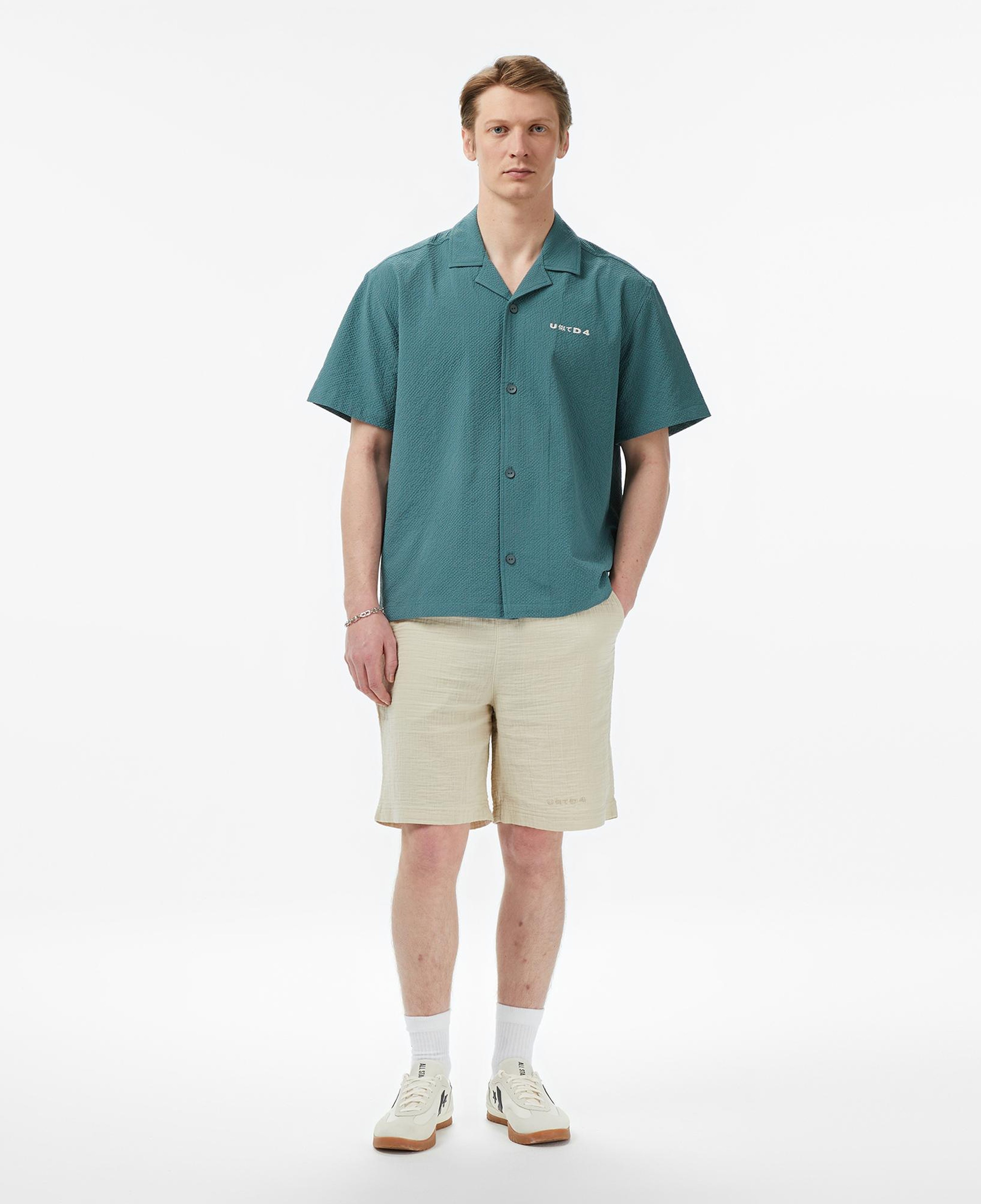 UNITED4 Regular Fit Erkek Krem Şort