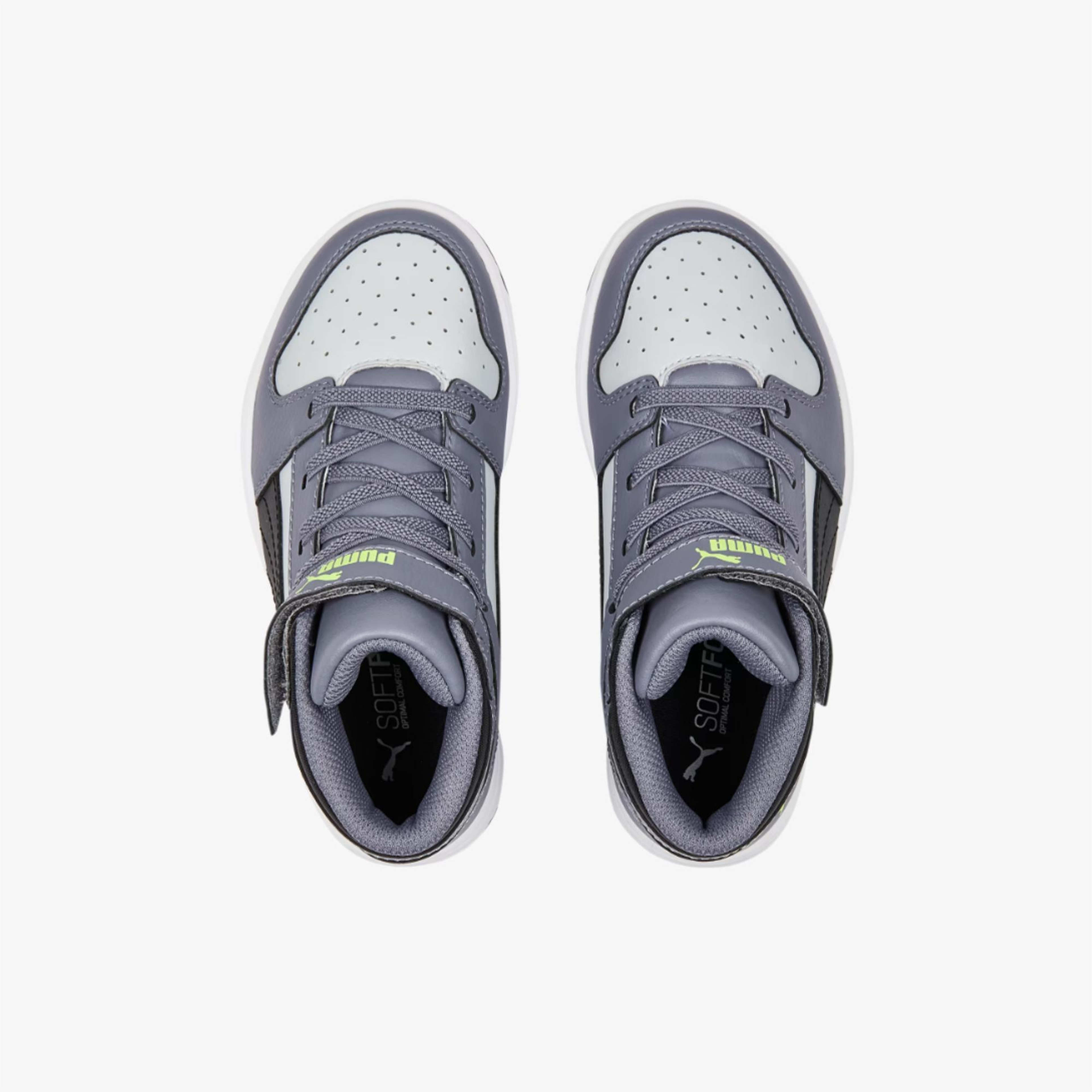 Puma Rebound Layup Çocuk Gri Spor Ayakkabı