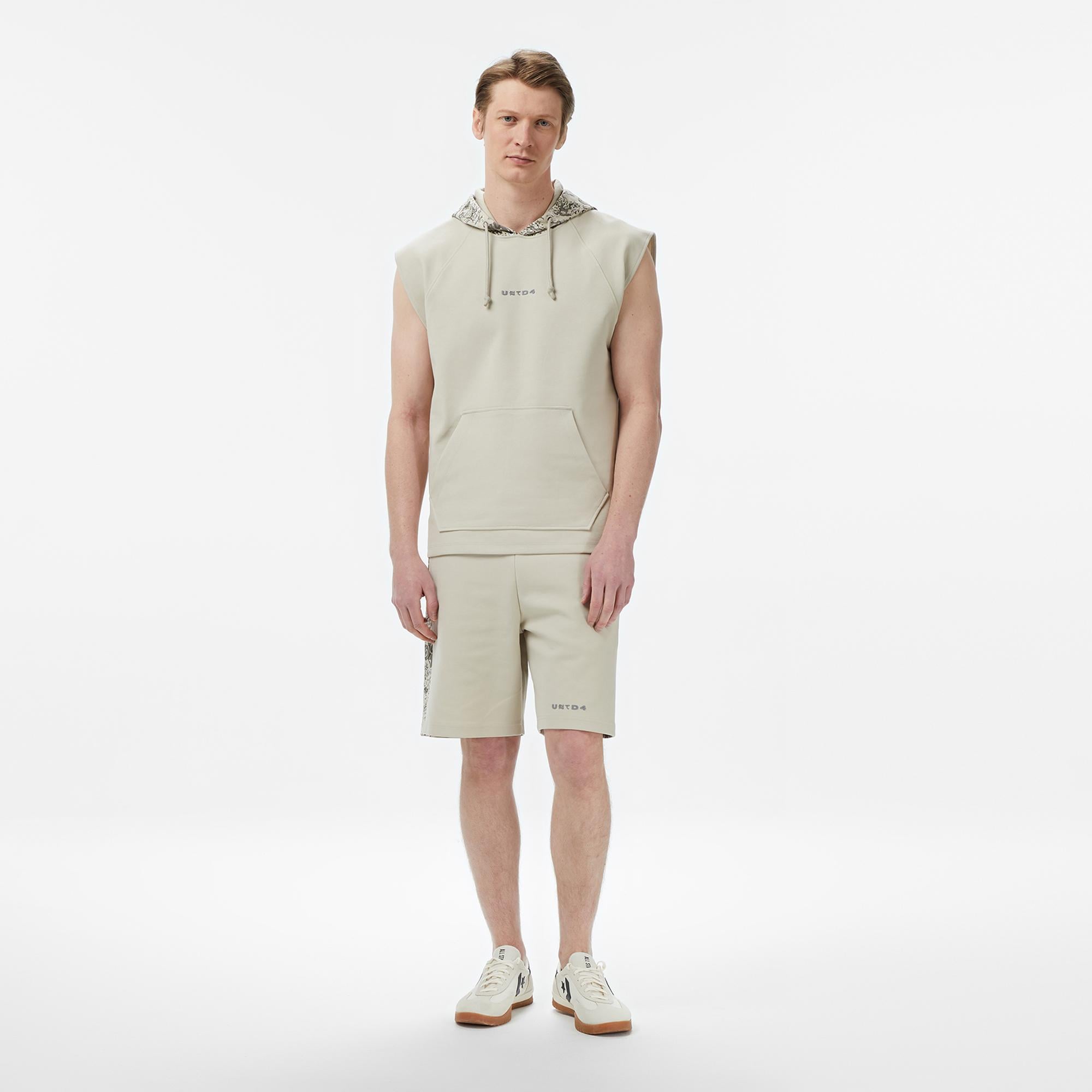 UNITED4 Regular Fit Erkek Krem Şort