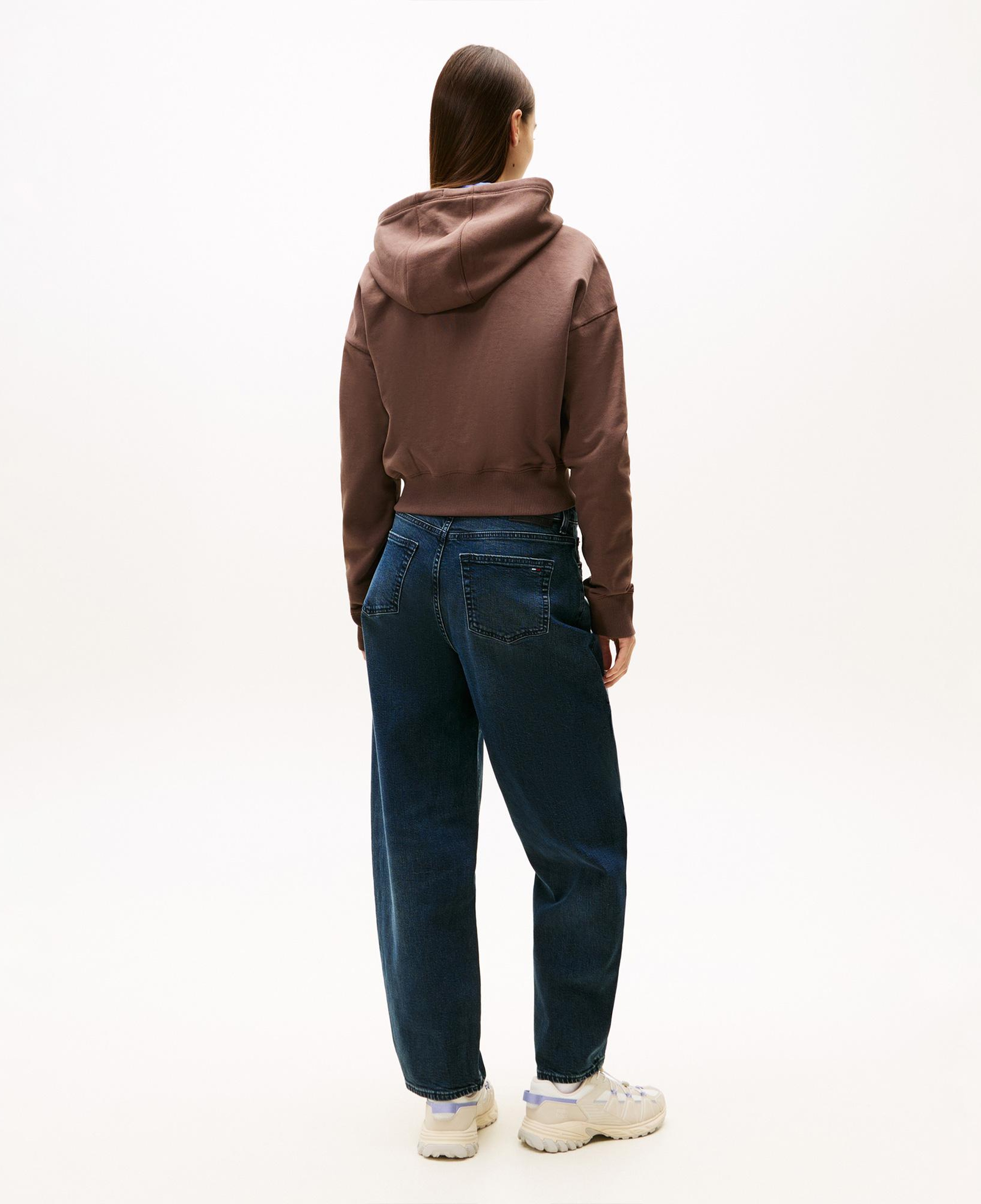 Tommy Hilfiger Bxy Crop Zip Kadın Kahverengi Sweatshirt