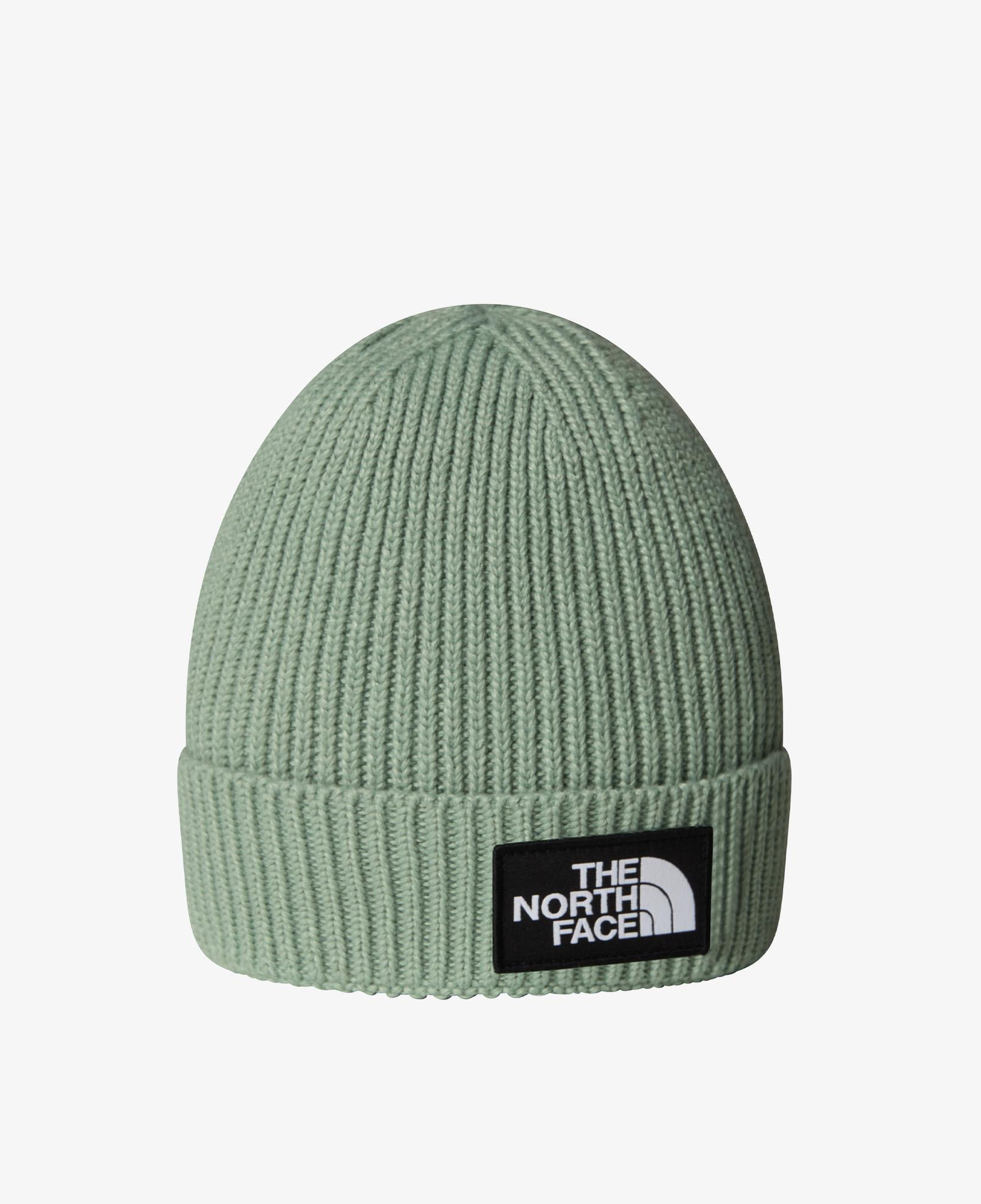 The North Face Logo Box Cuffed Yeşil Bere
