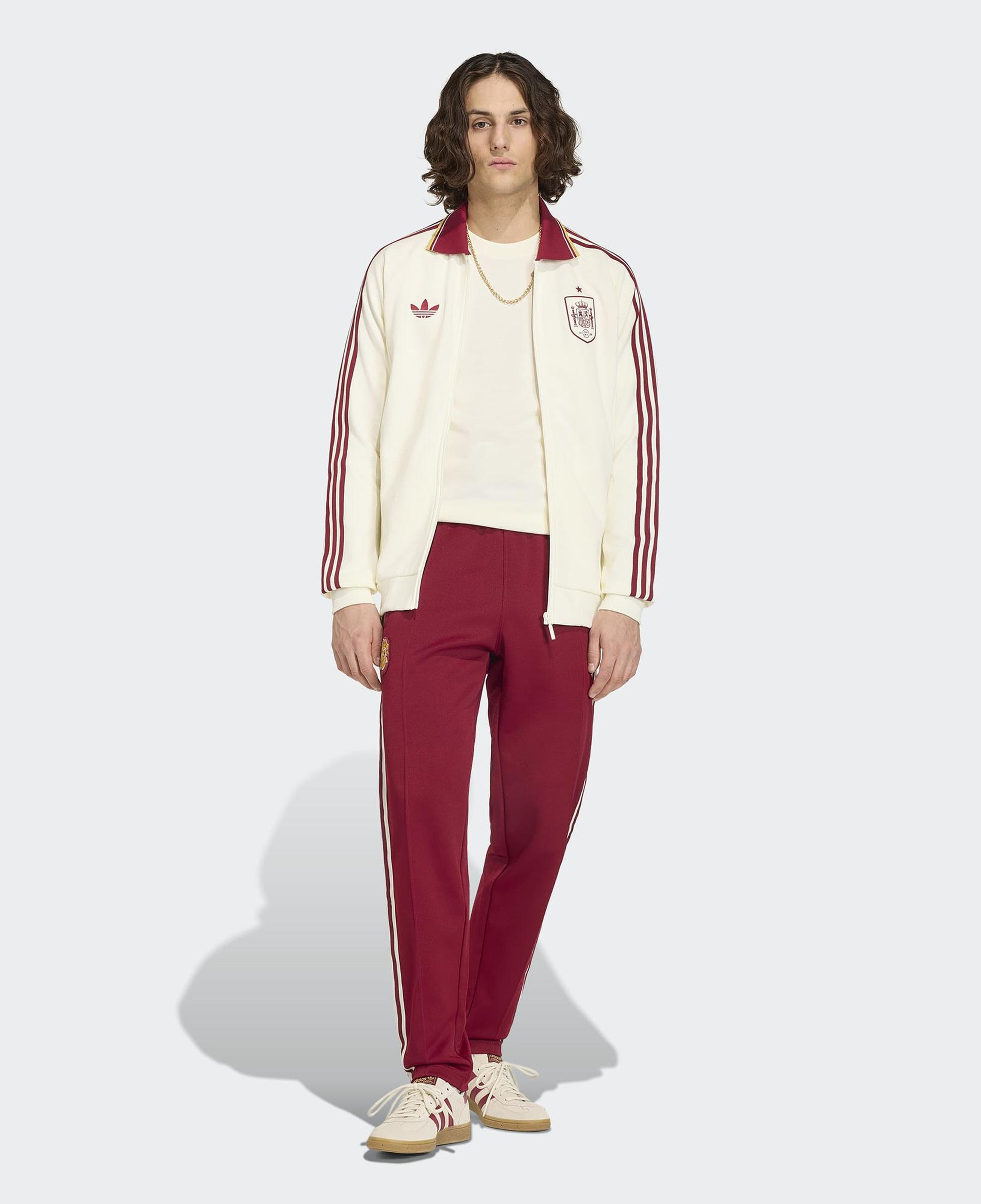 adidas İspanya Milli Takım Erkek Beyaz Eşofman Üstü