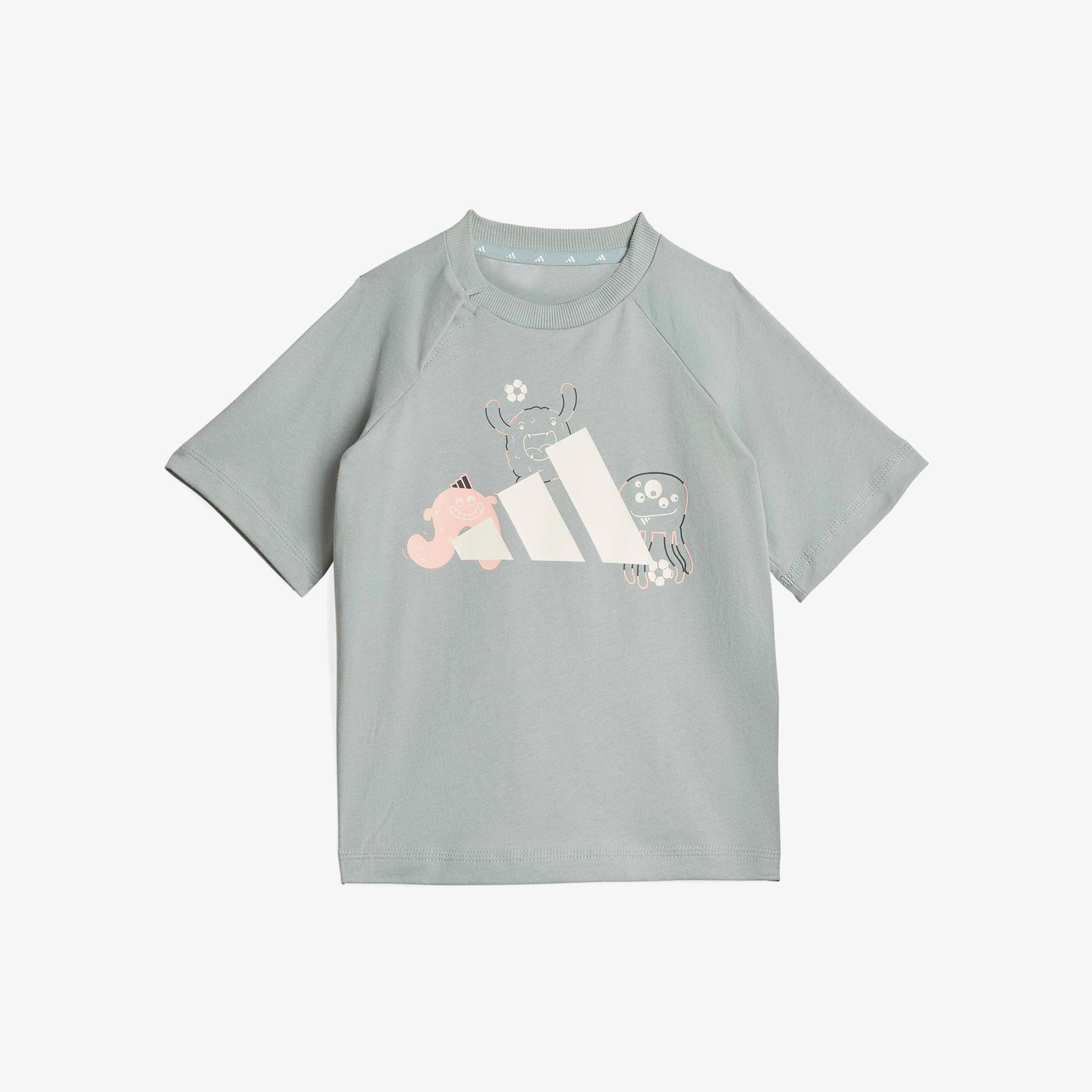 adidas Tironoster Set Çocuk Yeşil Şort Takımı