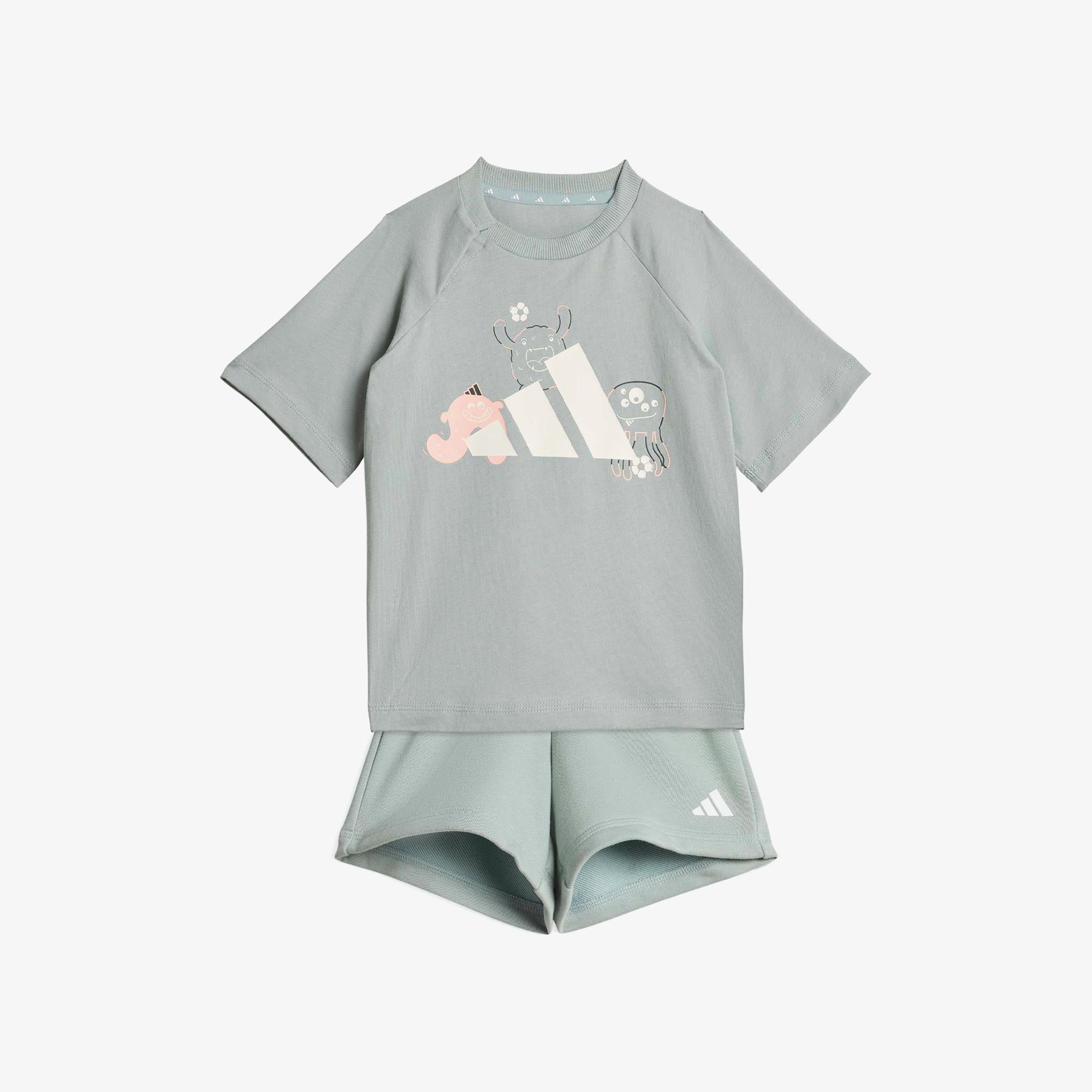 adidas Tironoster Set Çocuk Yeşil Şort Takımı