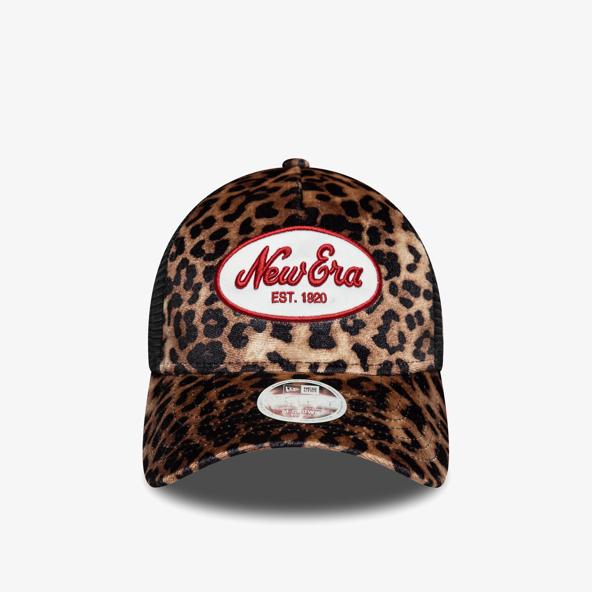 New Era  Leopard Mc Af Trucker Kadın Bej Şapka